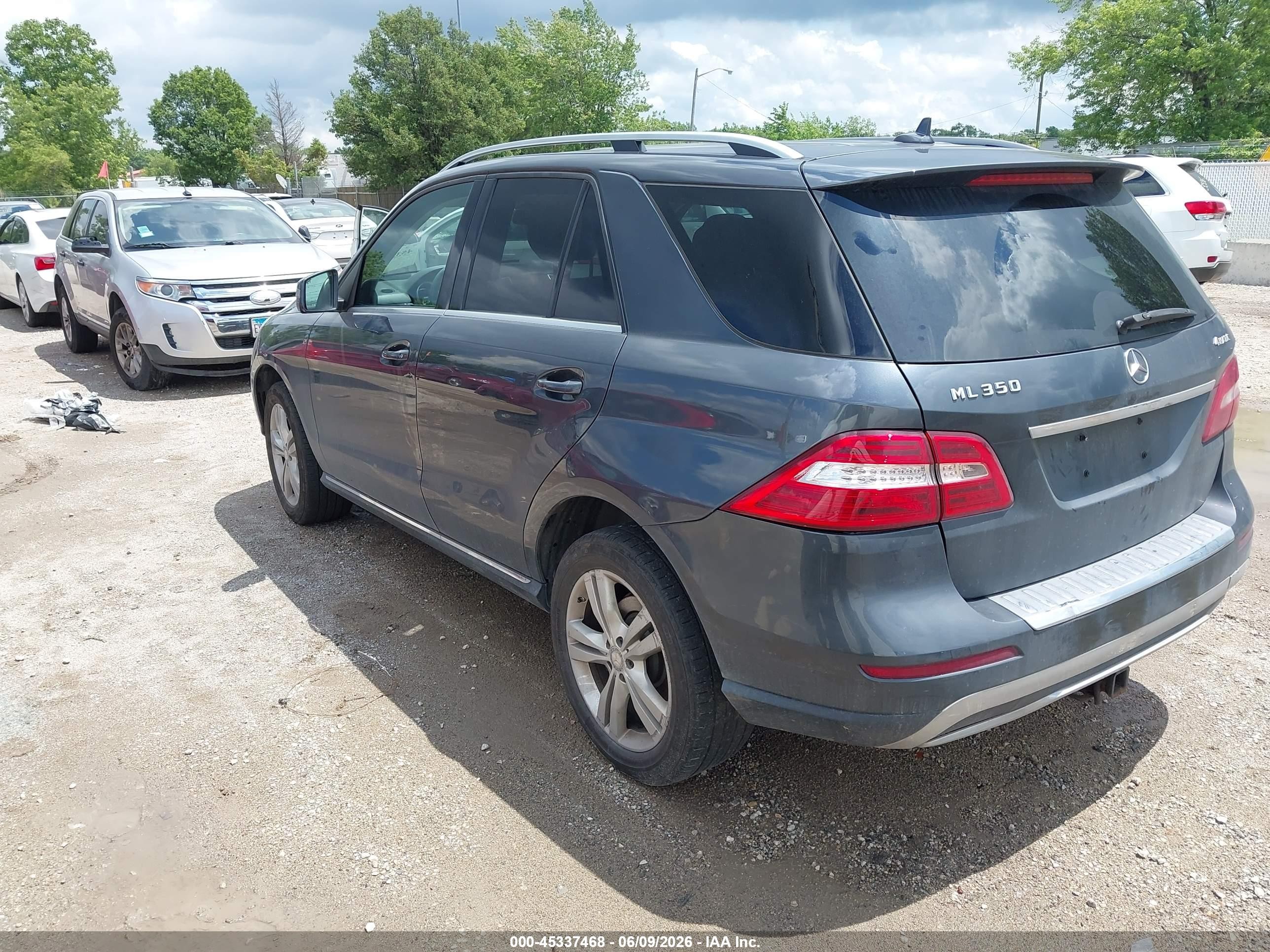 2015 Mercedes-benz Ml 350 4matic Blue vin: 4JGDA5HB2FA582098