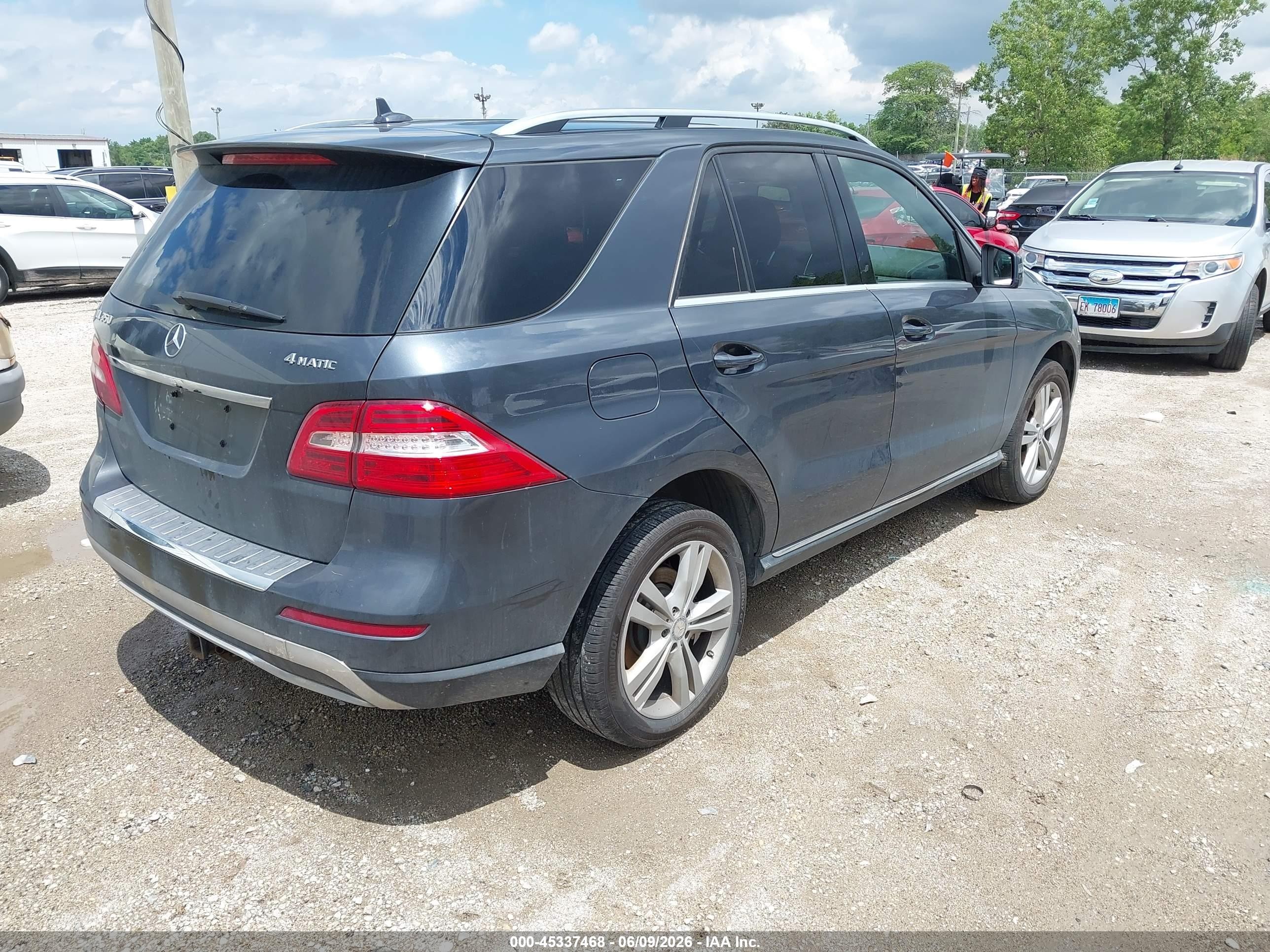 2015 Mercedes-benz Ml 350 4matic Blue vin: 4JGDA5HB2FA582098