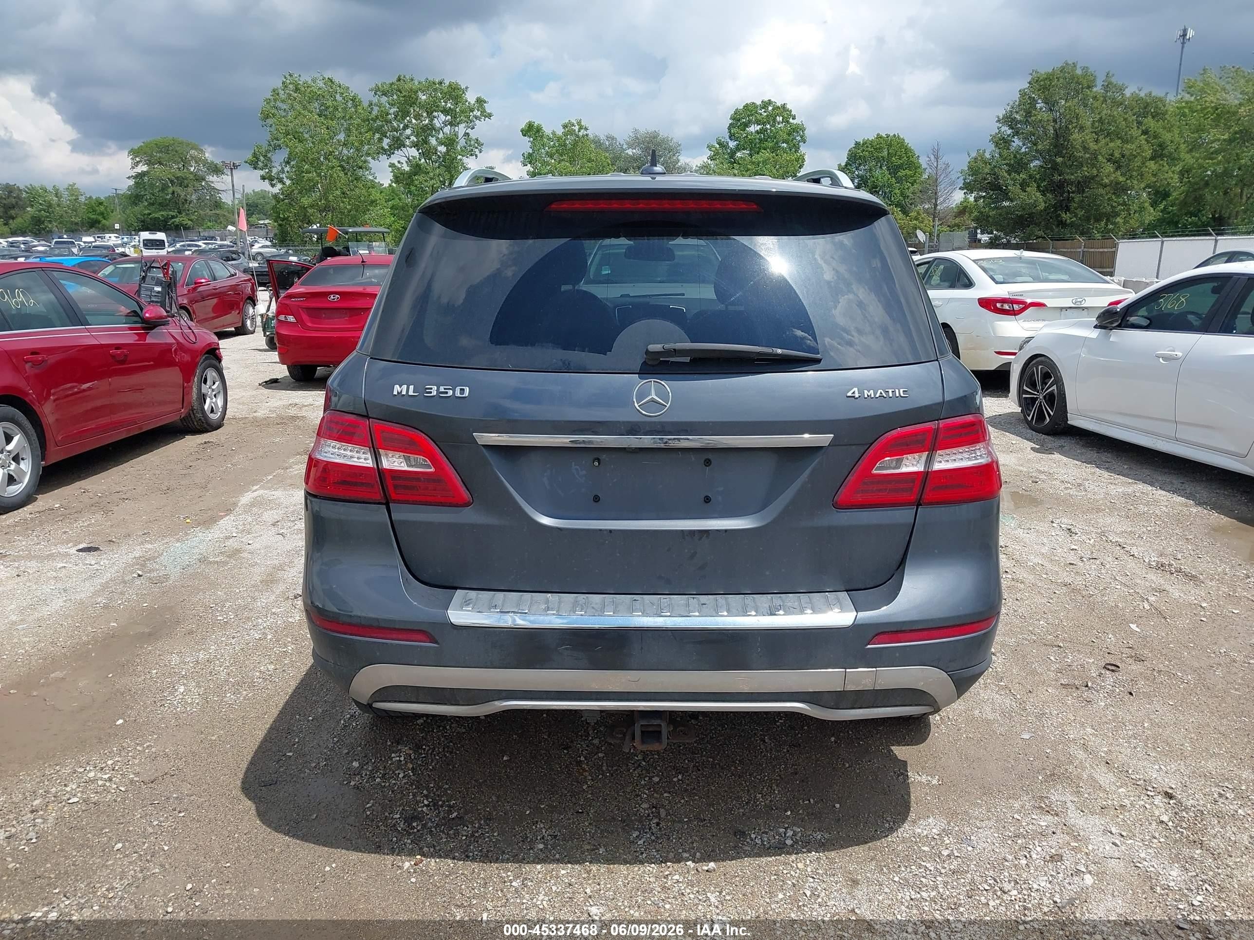 2015 Mercedes-benz Ml 350 4matic Blue vin: 4JGDA5HB2FA582098
