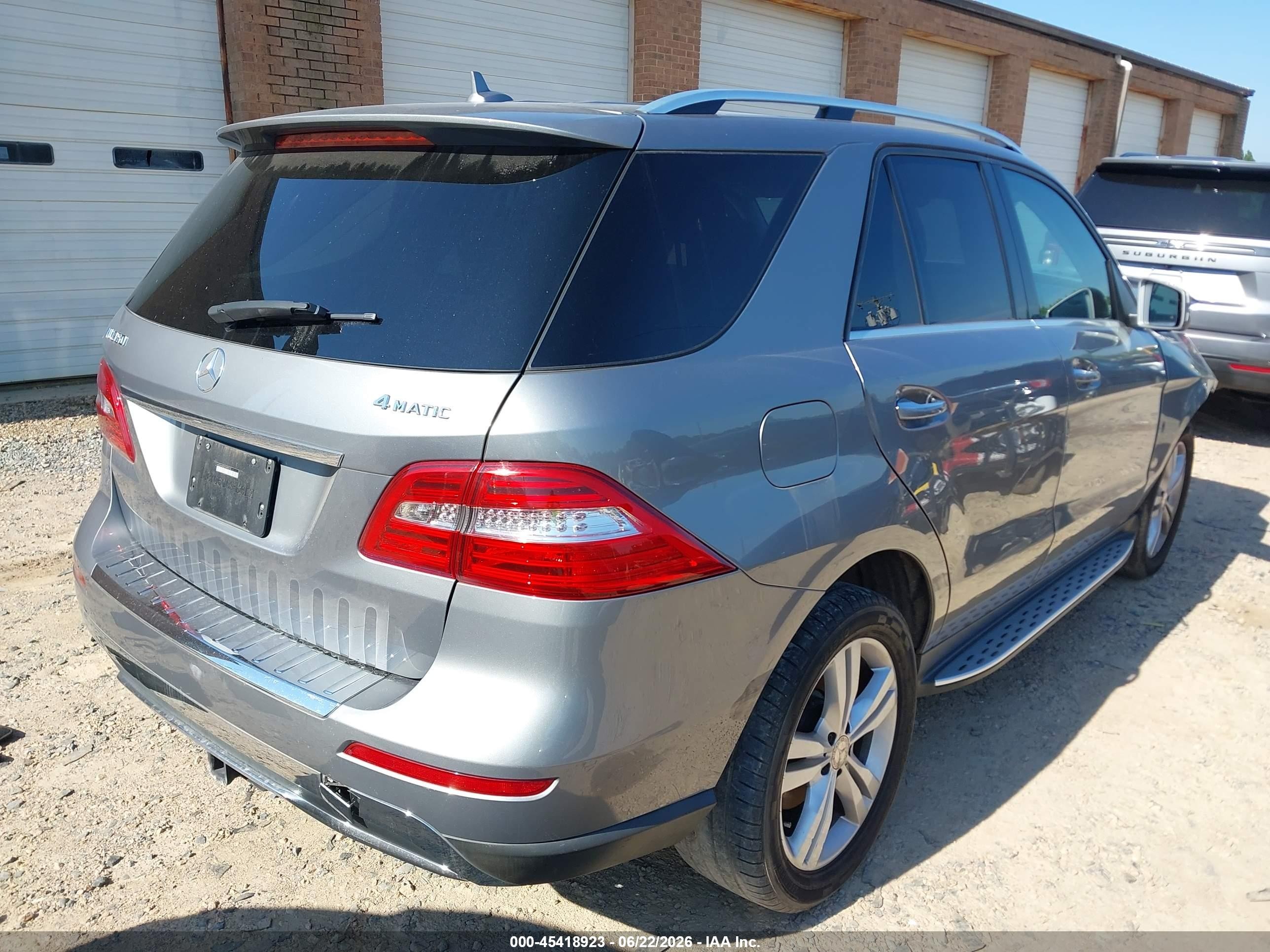2015 Mercedes-benz Ml 350 4matic Gray vin: 4JGDA5HB2FA587513
