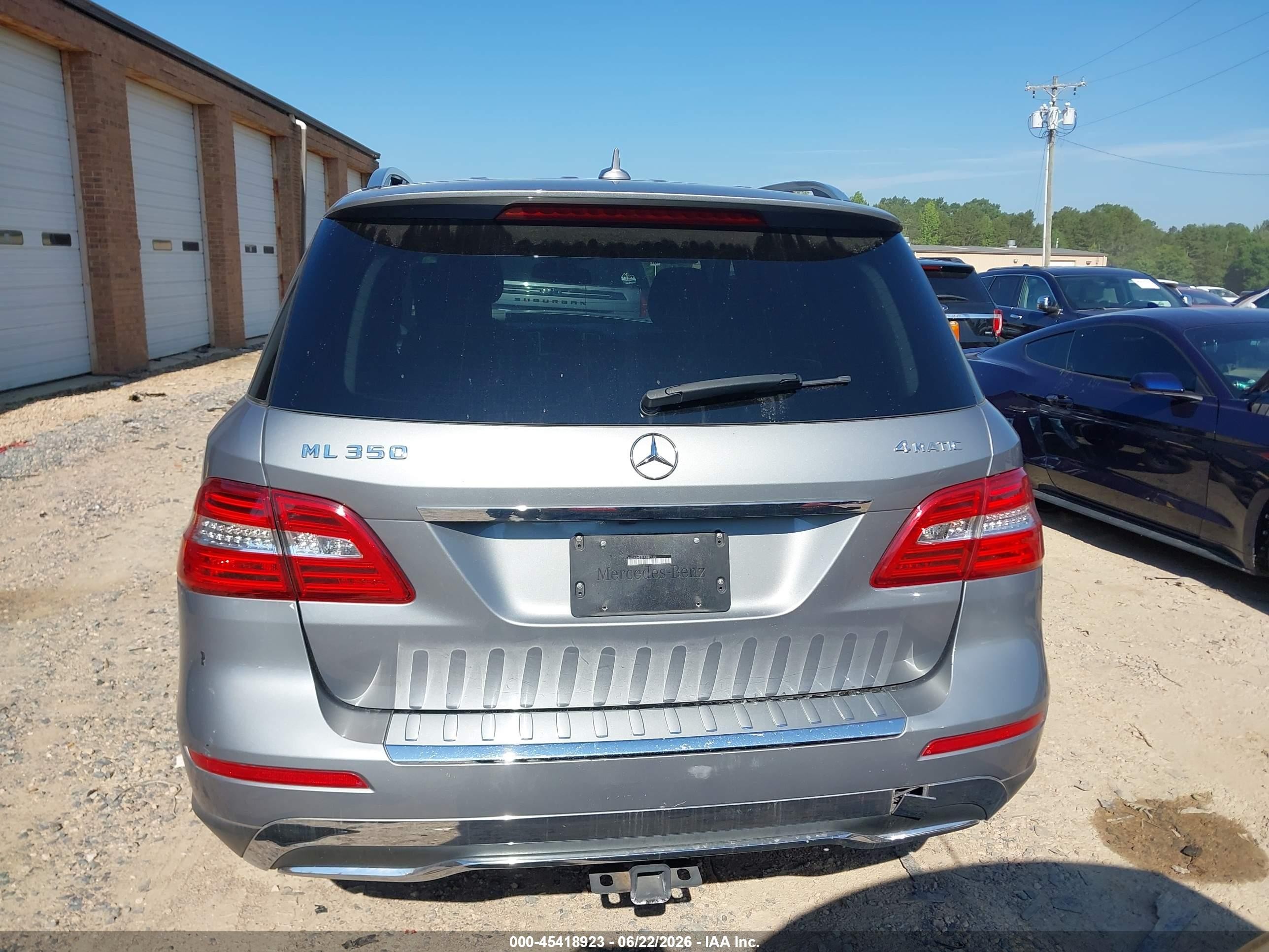 2015 Mercedes-benz Ml 350 4matic Gray vin: 4JGDA5HB2FA587513