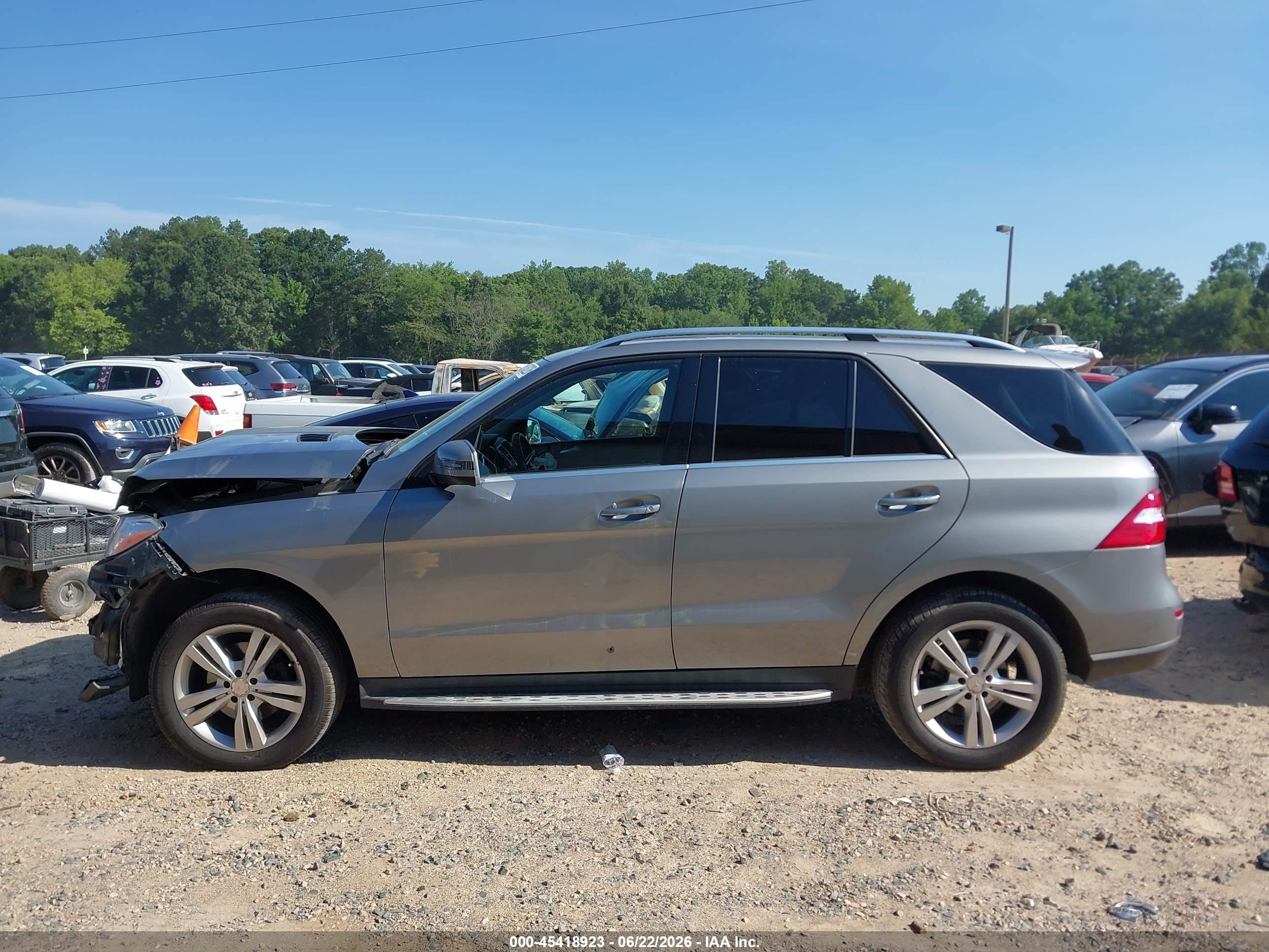 2015 Mercedes-benz Ml 350 4matic Gray vin: 4JGDA5HB2FA587513