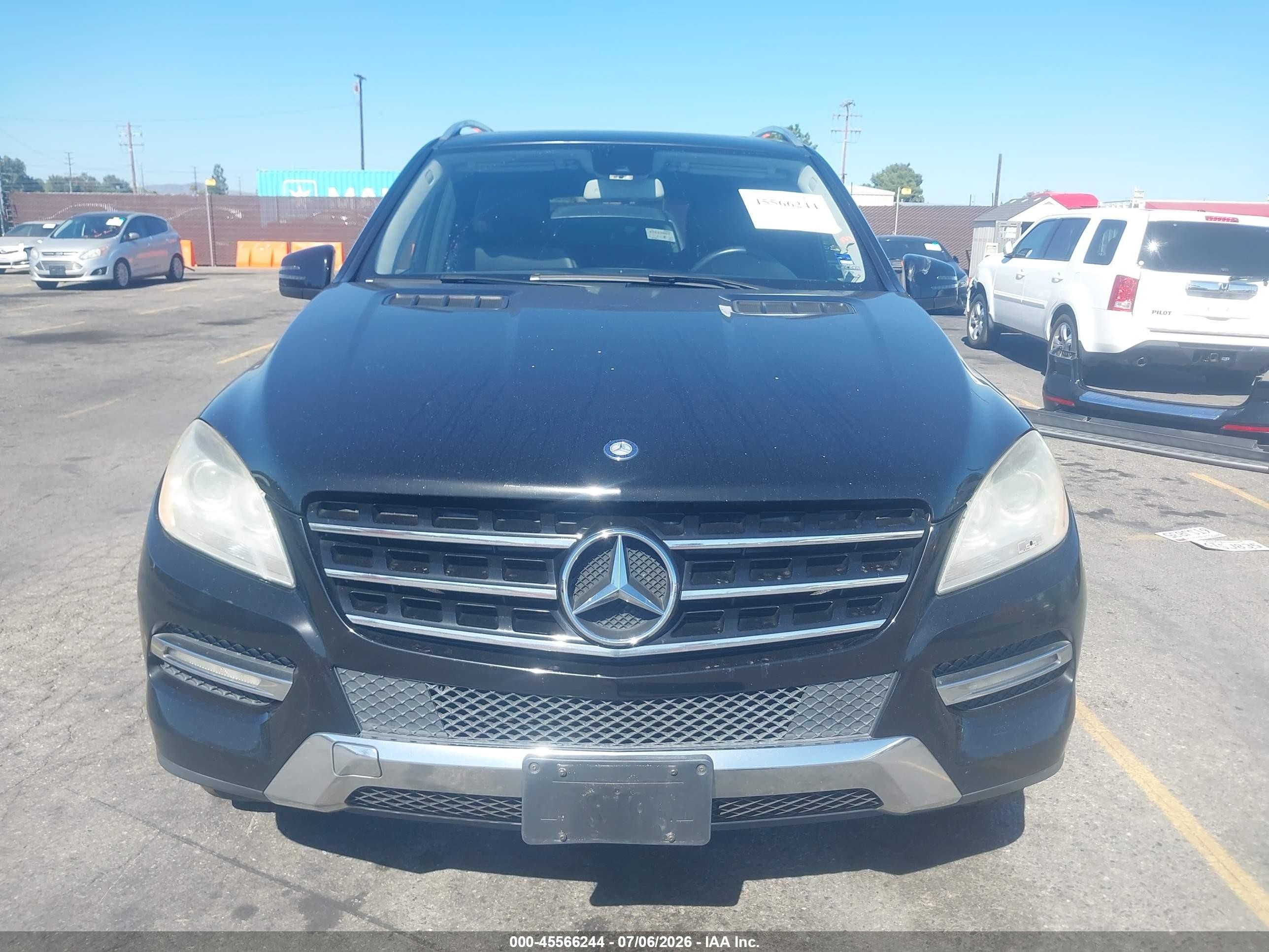 2012 Mercedes-benz Ml 350 4matic Black vin: 4JGDA5HB3CA001560