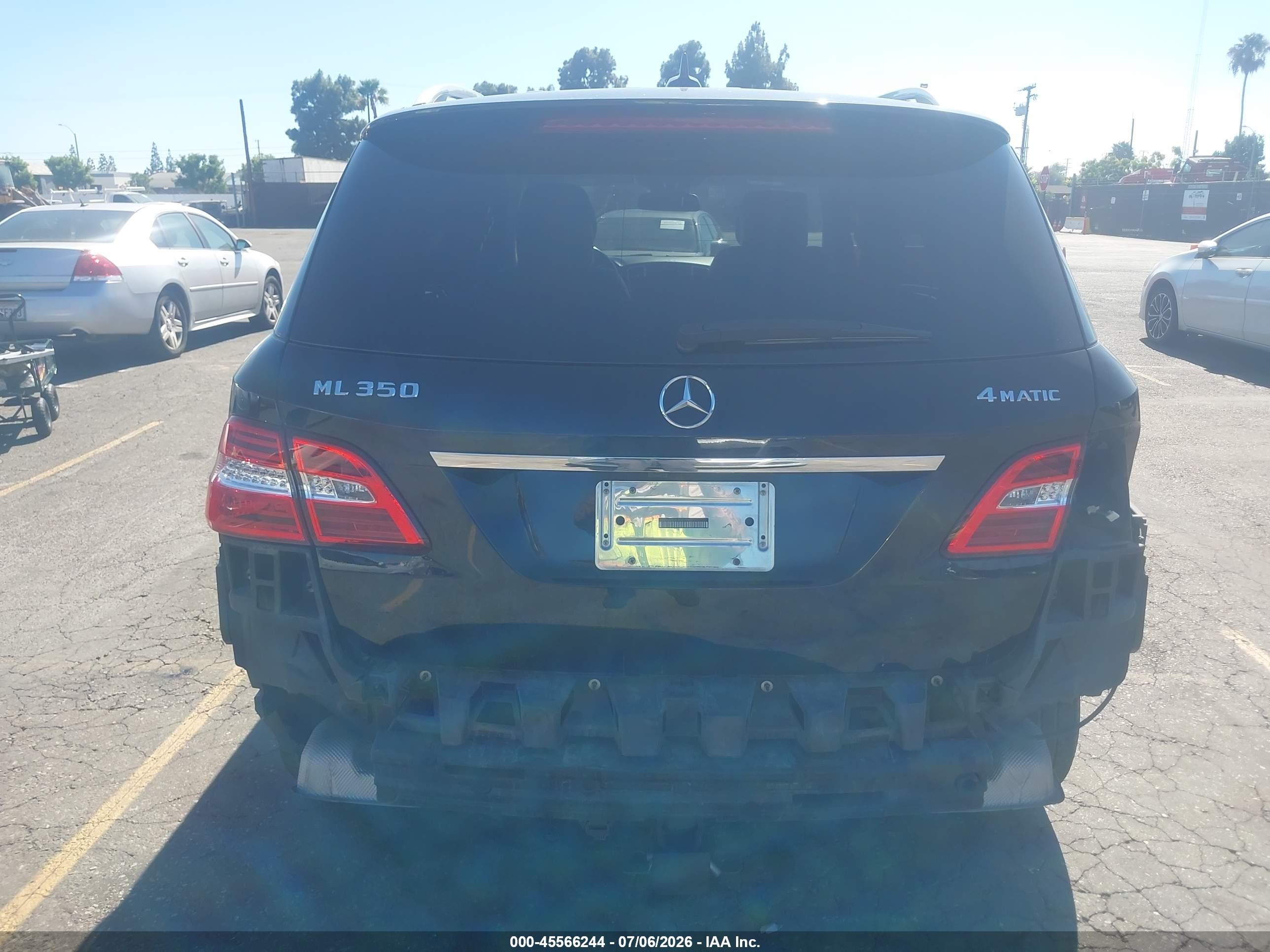 2012 Mercedes-benz Ml 350 4matic Black vin: 4JGDA5HB3CA001560