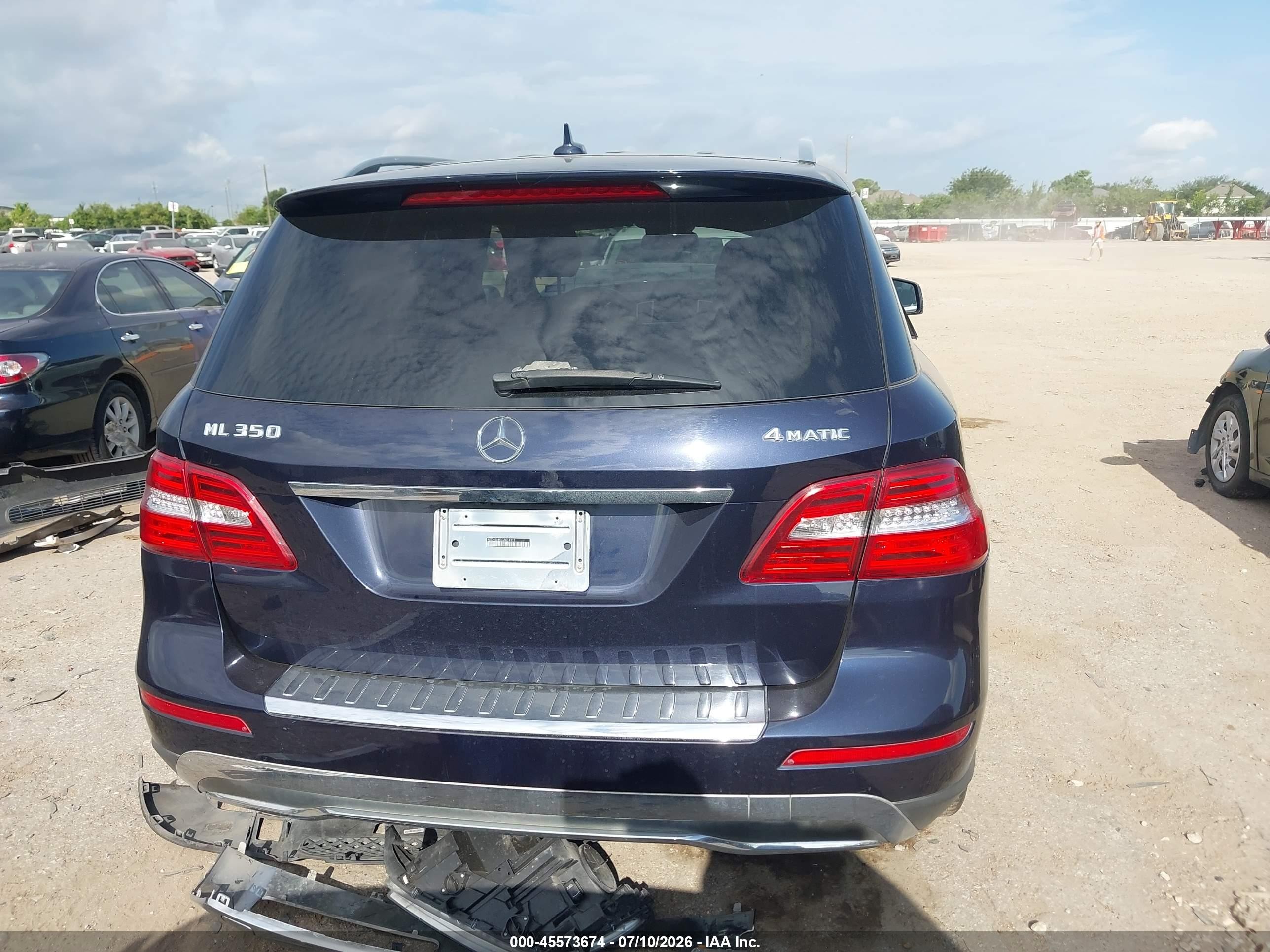 2012 Mercedes-benz Ml 350 4matic Blue vin: 4JGDA5HB3CA014311