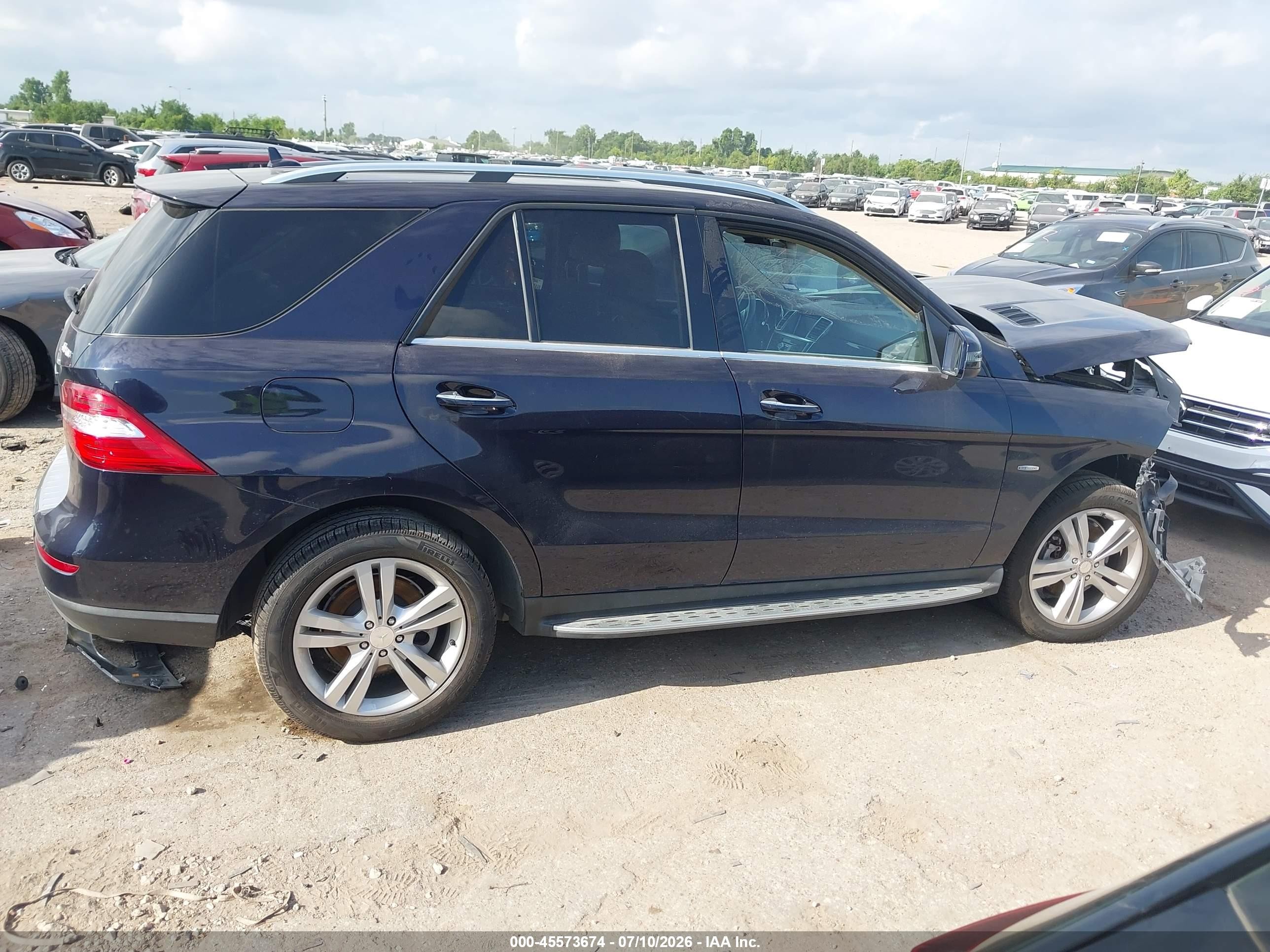 2012 Mercedes-benz Ml 350 4matic Blue vin: 4JGDA5HB3CA014311