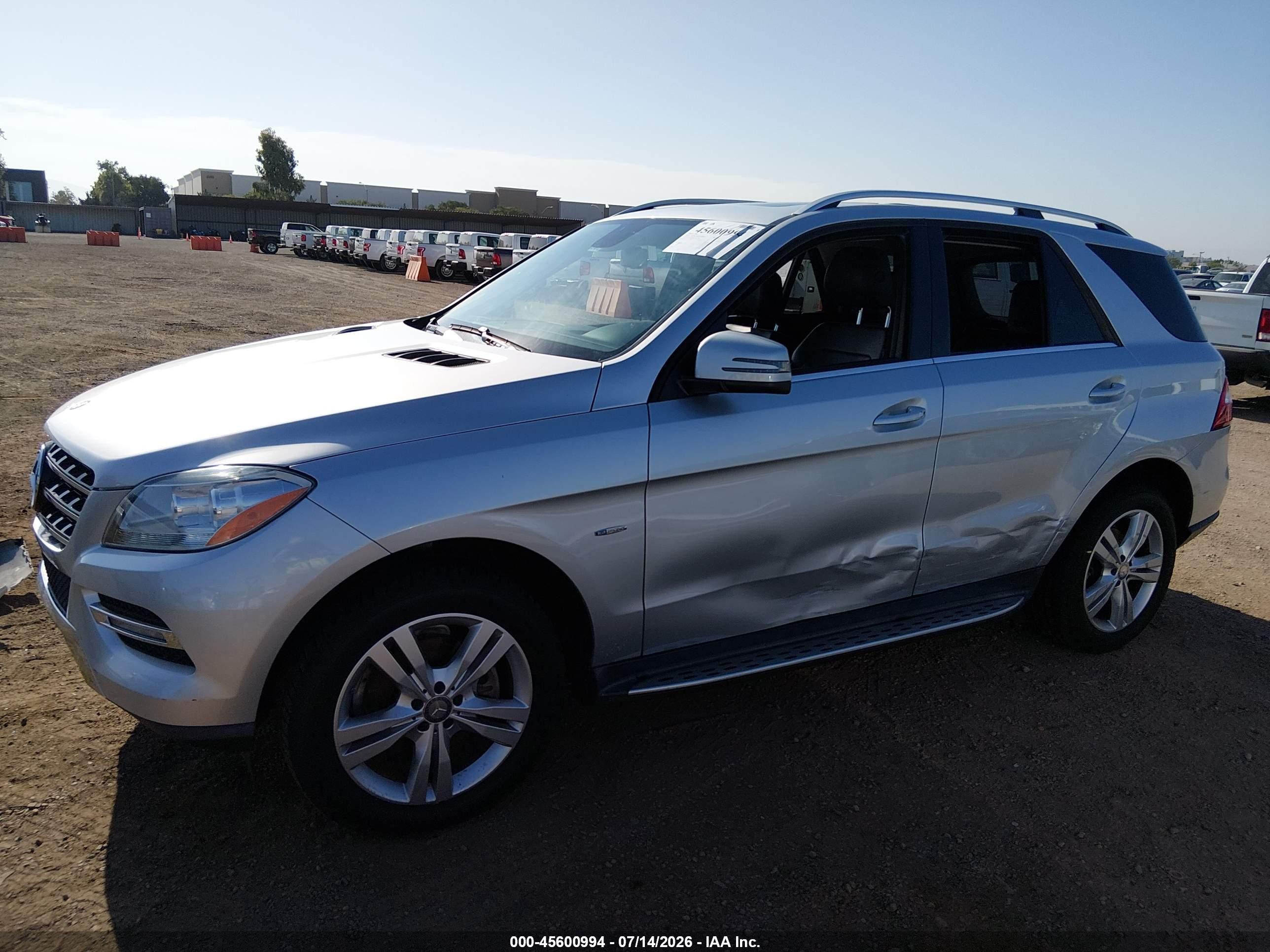 2012 Mercedes-benz Ml 350 4matic Silver vin: 4JGDA5HB3CA037393