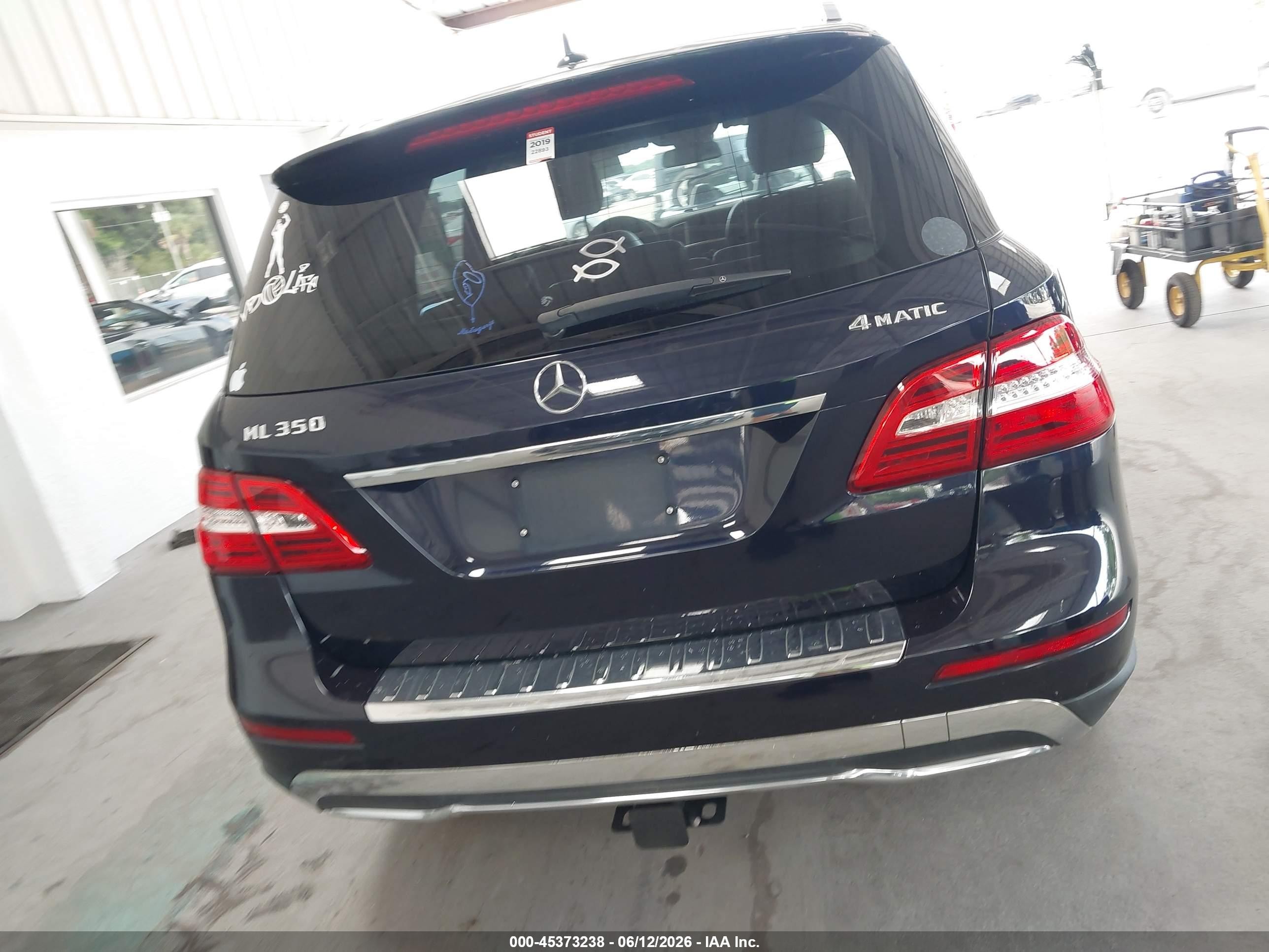 2012 Mercedes-benz Ml 350 4matic Blue vin: 4JGDA5HB3CA054243