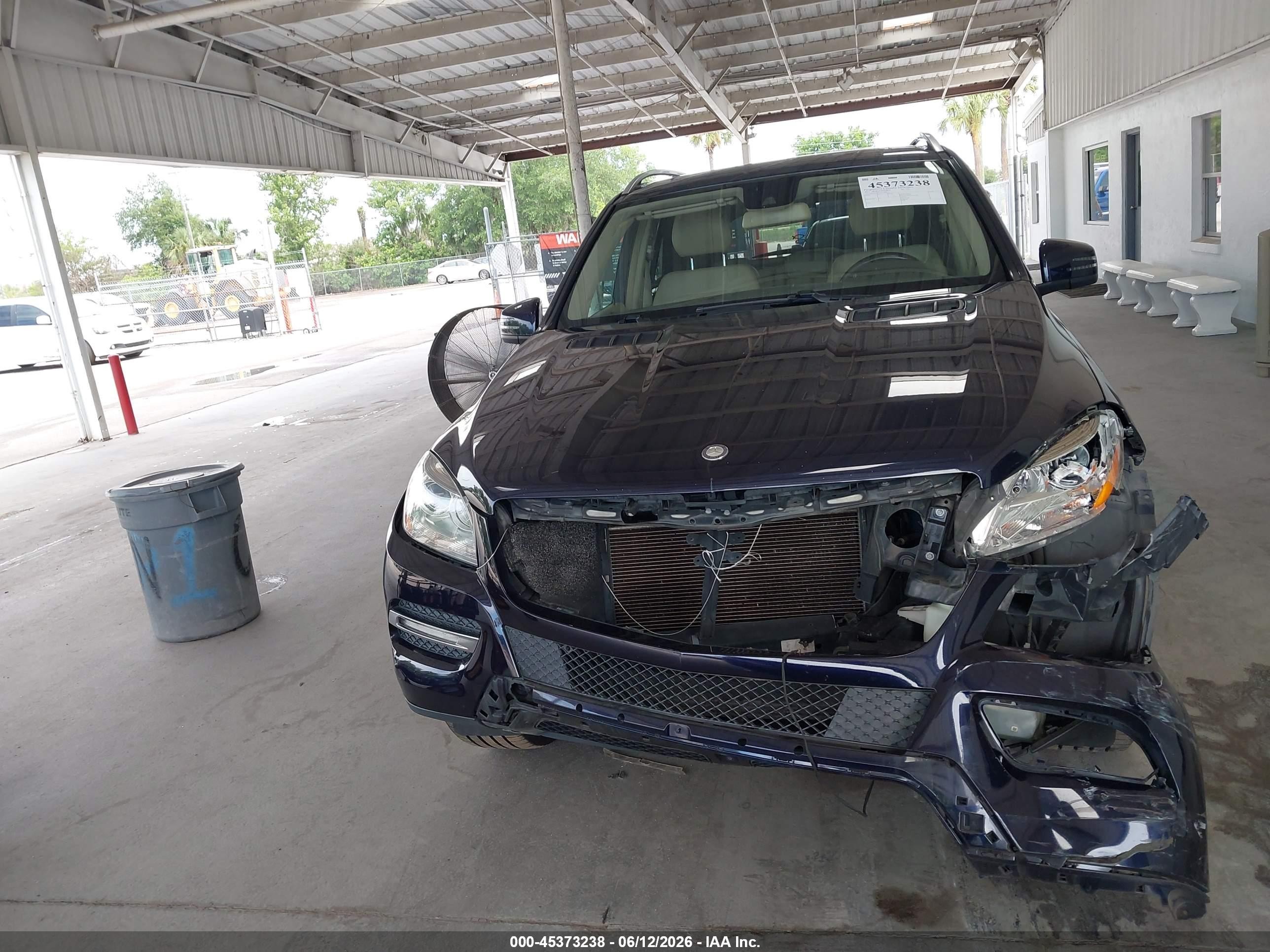 2012 Mercedes-benz Ml 350 4matic Blue vin: 4JGDA5HB3CA054243