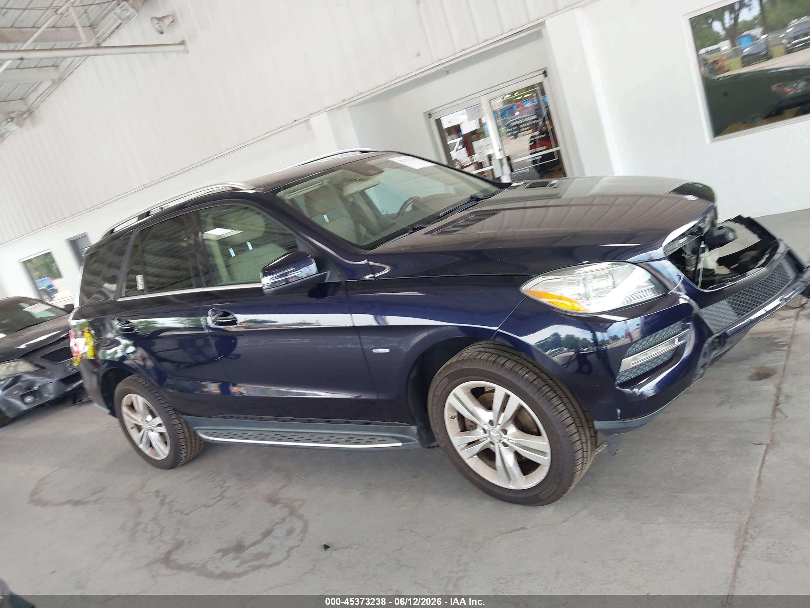 2012 Mercedes-benz Ml 350 4matic Blue vin: 4JGDA5HB3CA054243
