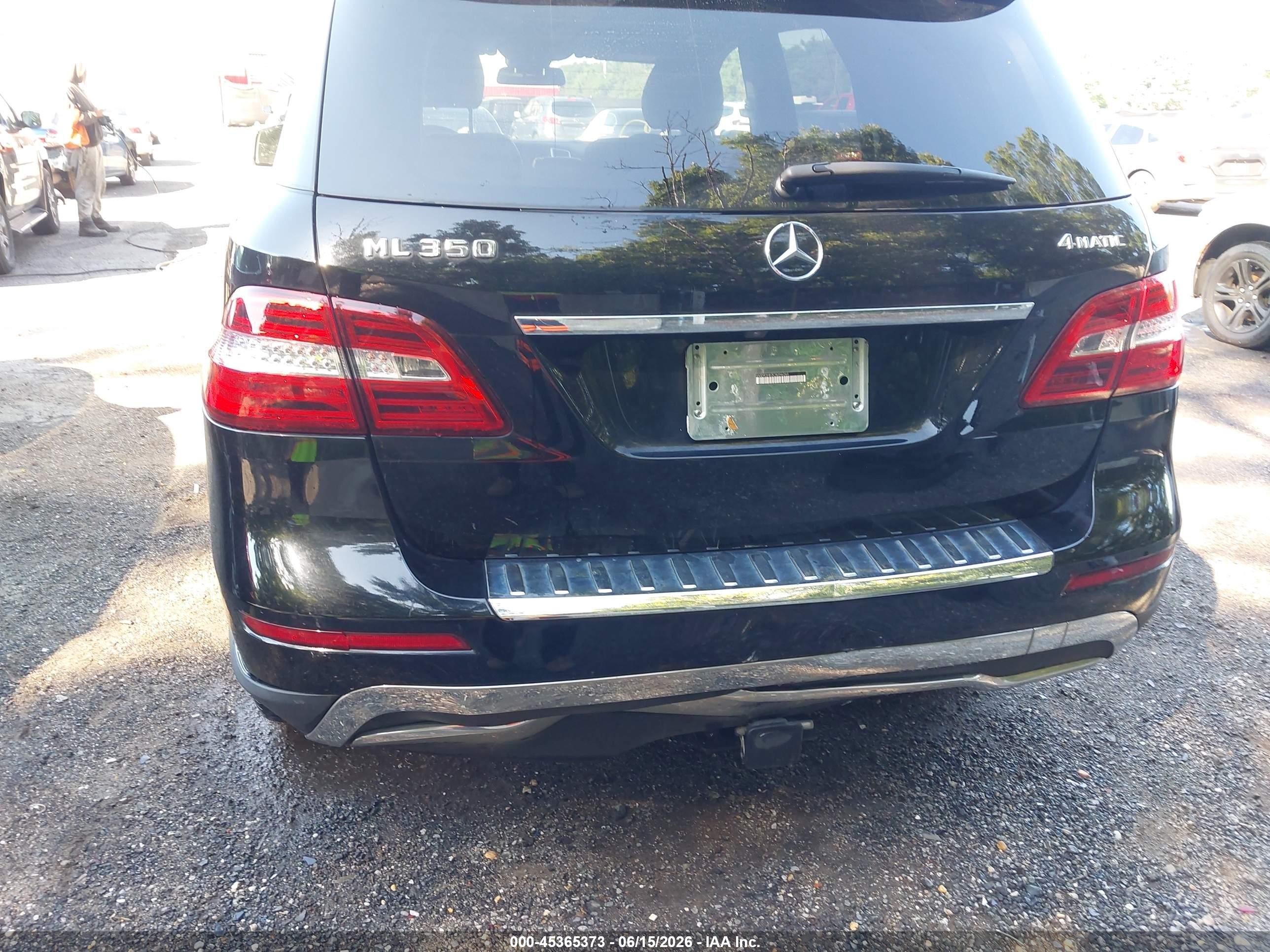2012 Mercedes-benz Ml 350 4matic Black vin: 4JGDA5HB3CA056266