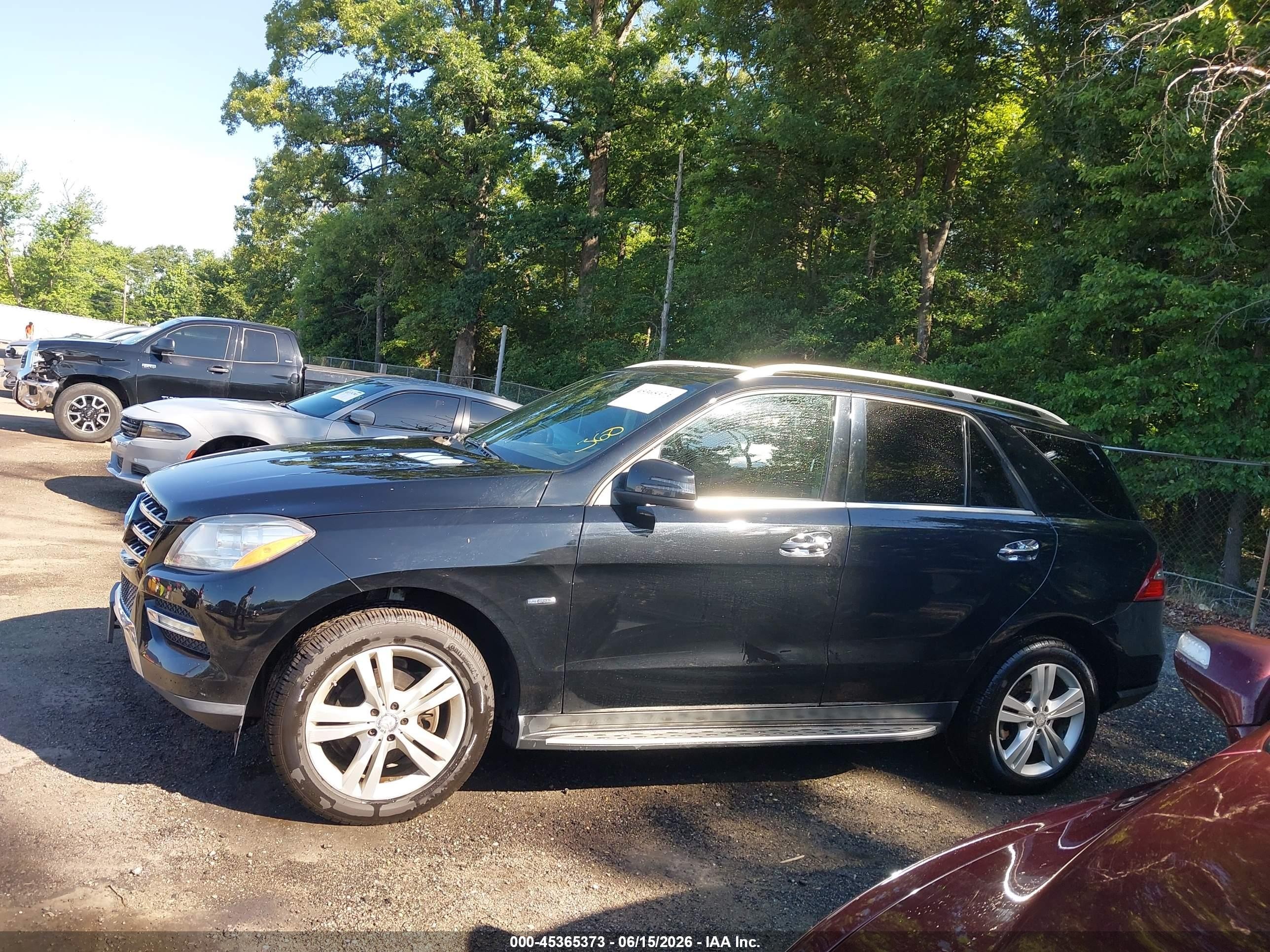 2012 Mercedes-benz Ml 350 4matic Black vin: 4JGDA5HB3CA056266
