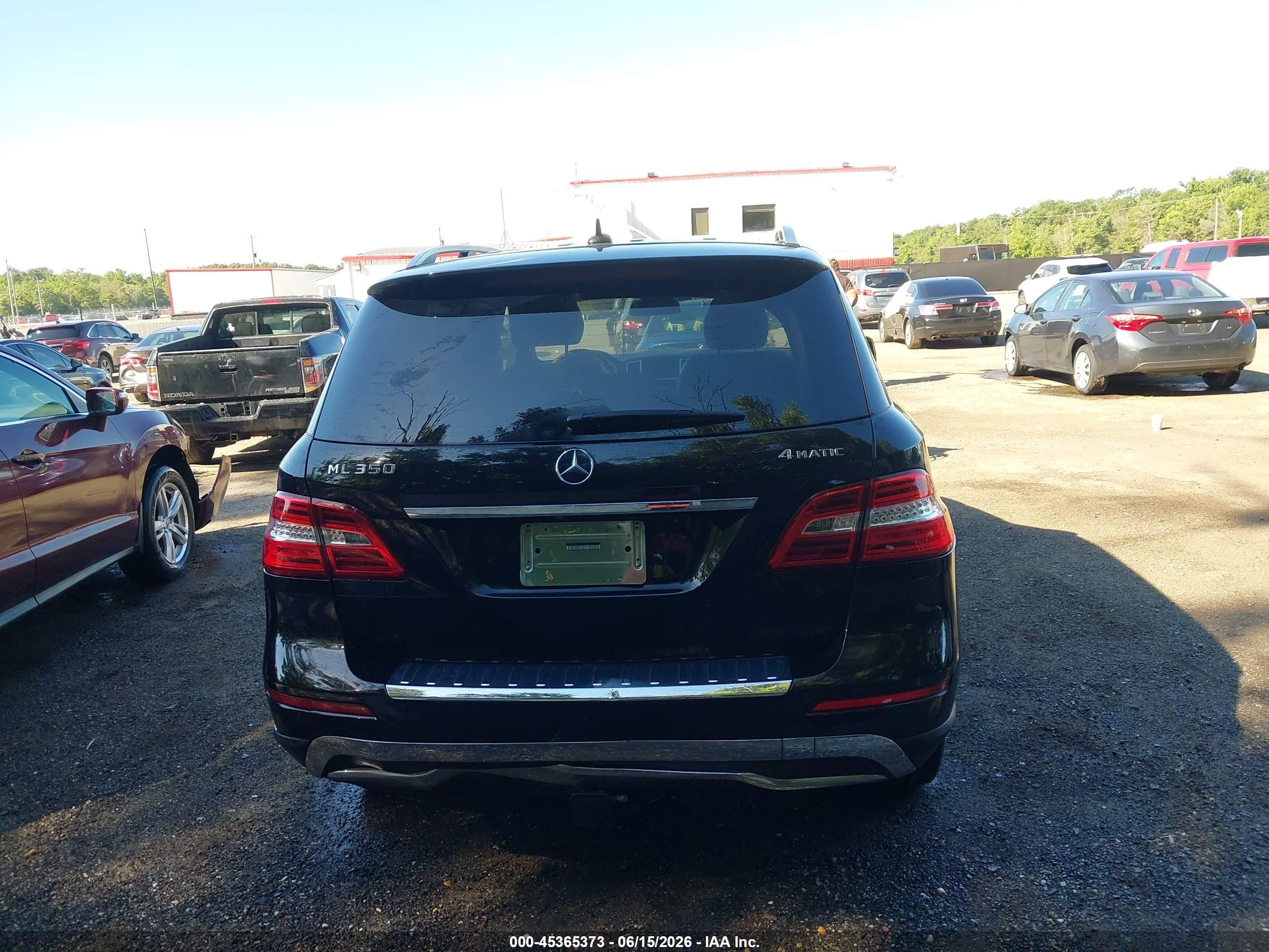 2012 Mercedes-benz Ml 350 4matic Black vin: 4JGDA5HB3CA056266
