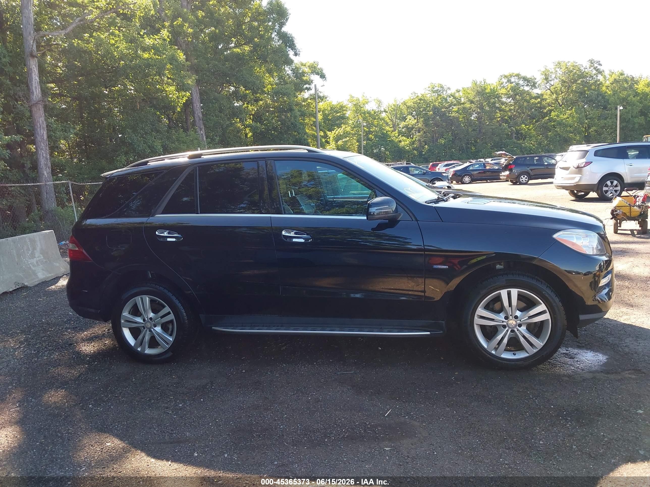 2012 Mercedes-benz Ml 350 4matic Black vin: 4JGDA5HB3CA056266
