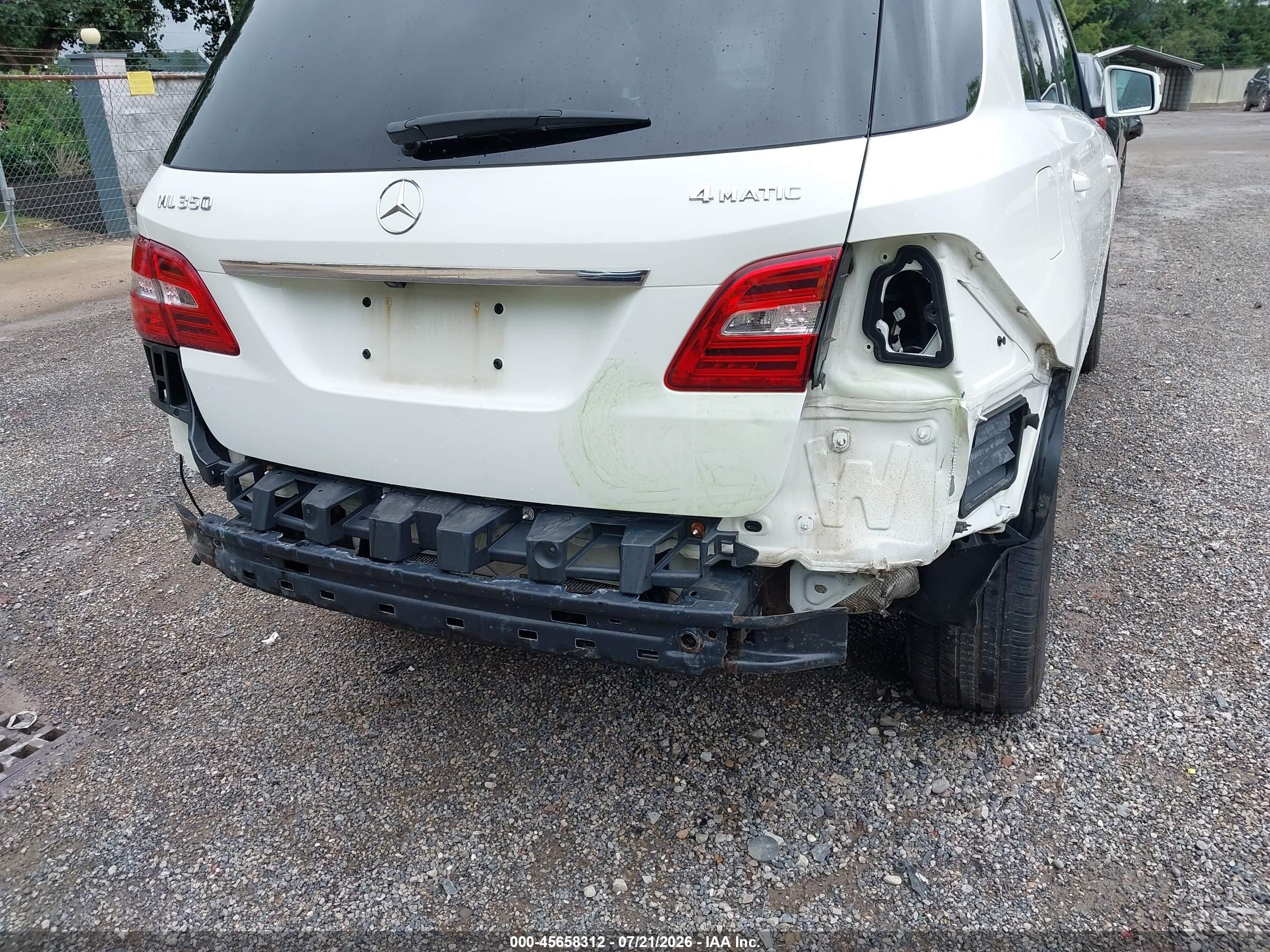2013 Mercedes-benz Ml 350 4matic Белый vin: 4JGDA5HB3DA143764