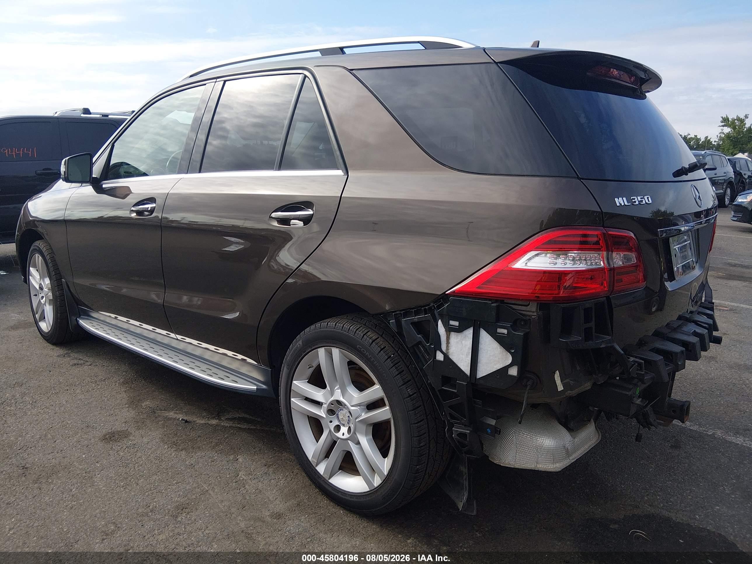 2013 Mercedes-benz Ml 350 4matic Brown vin: 4JGDA5HB3DA162136