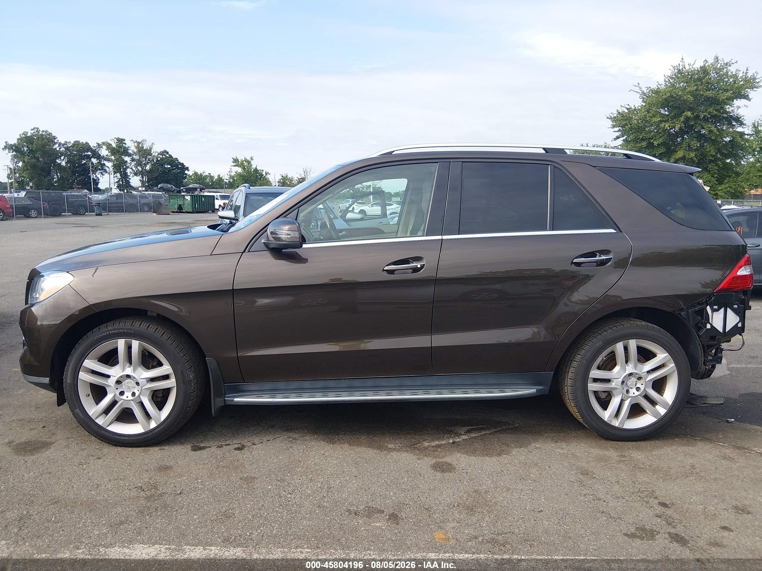 2013 Mercedes-benz Ml 350 4matic Brown vin: 4JGDA5HB3DA162136