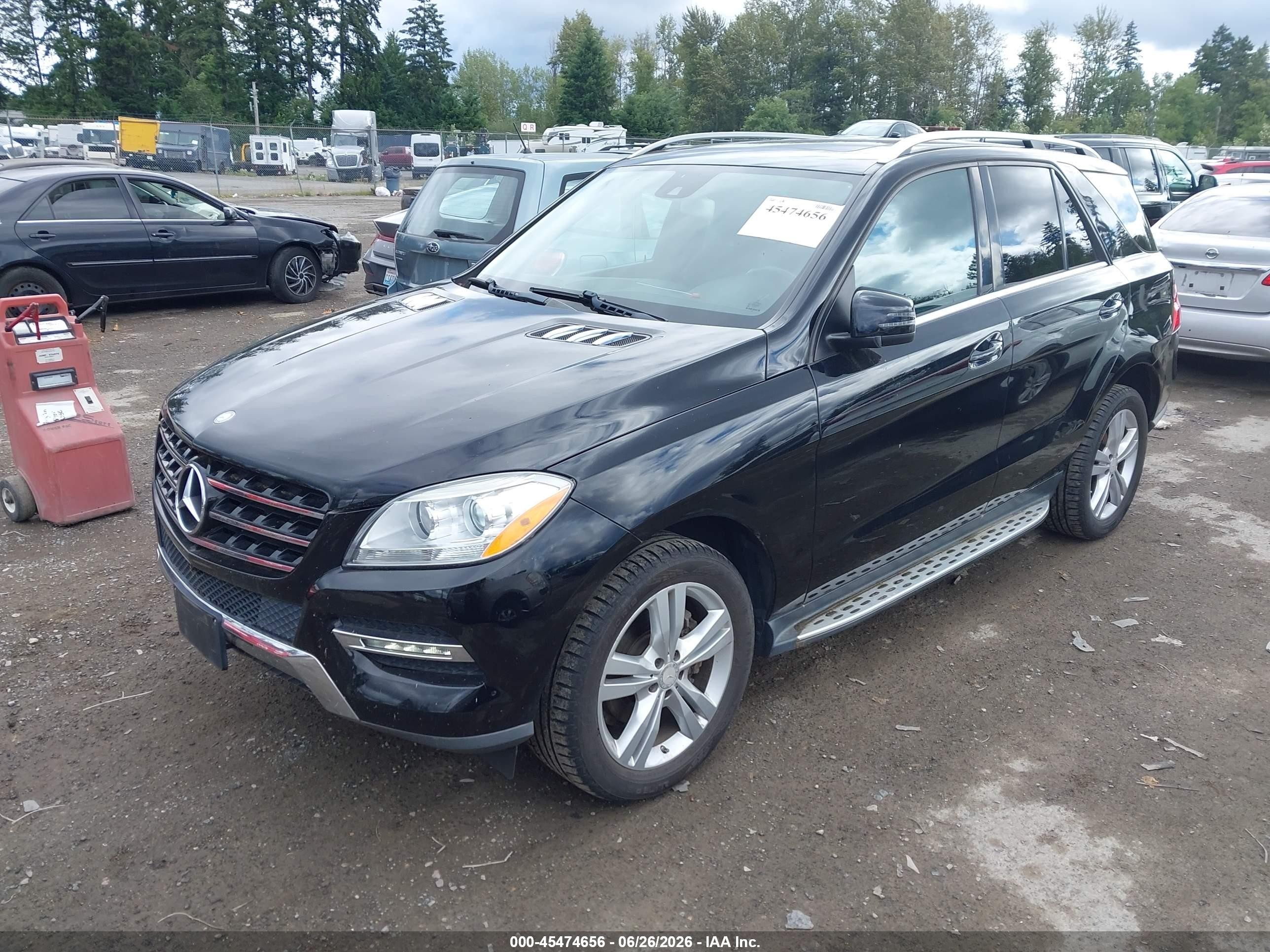 2013 Mercedes-benz Ml 350 4matic Black vin: 4JGDA5HB3DA197663