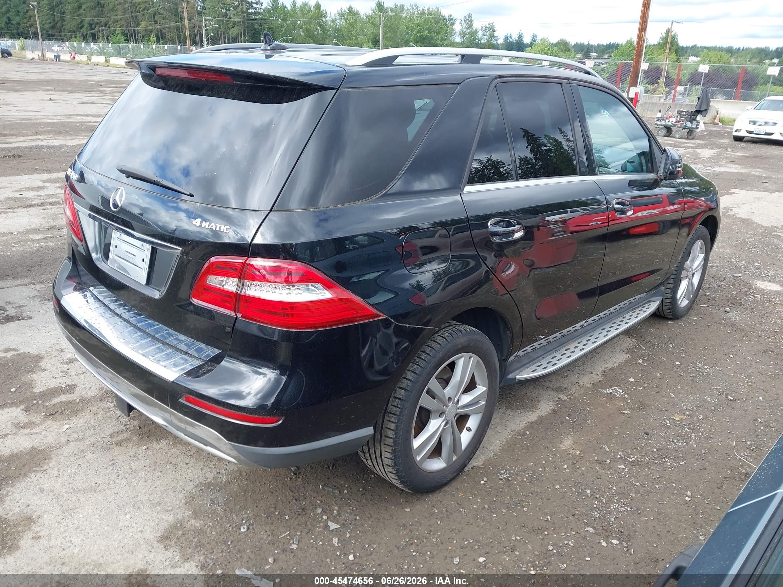 2013 Mercedes-benz Ml 350 4matic Black vin: 4JGDA5HB3DA197663