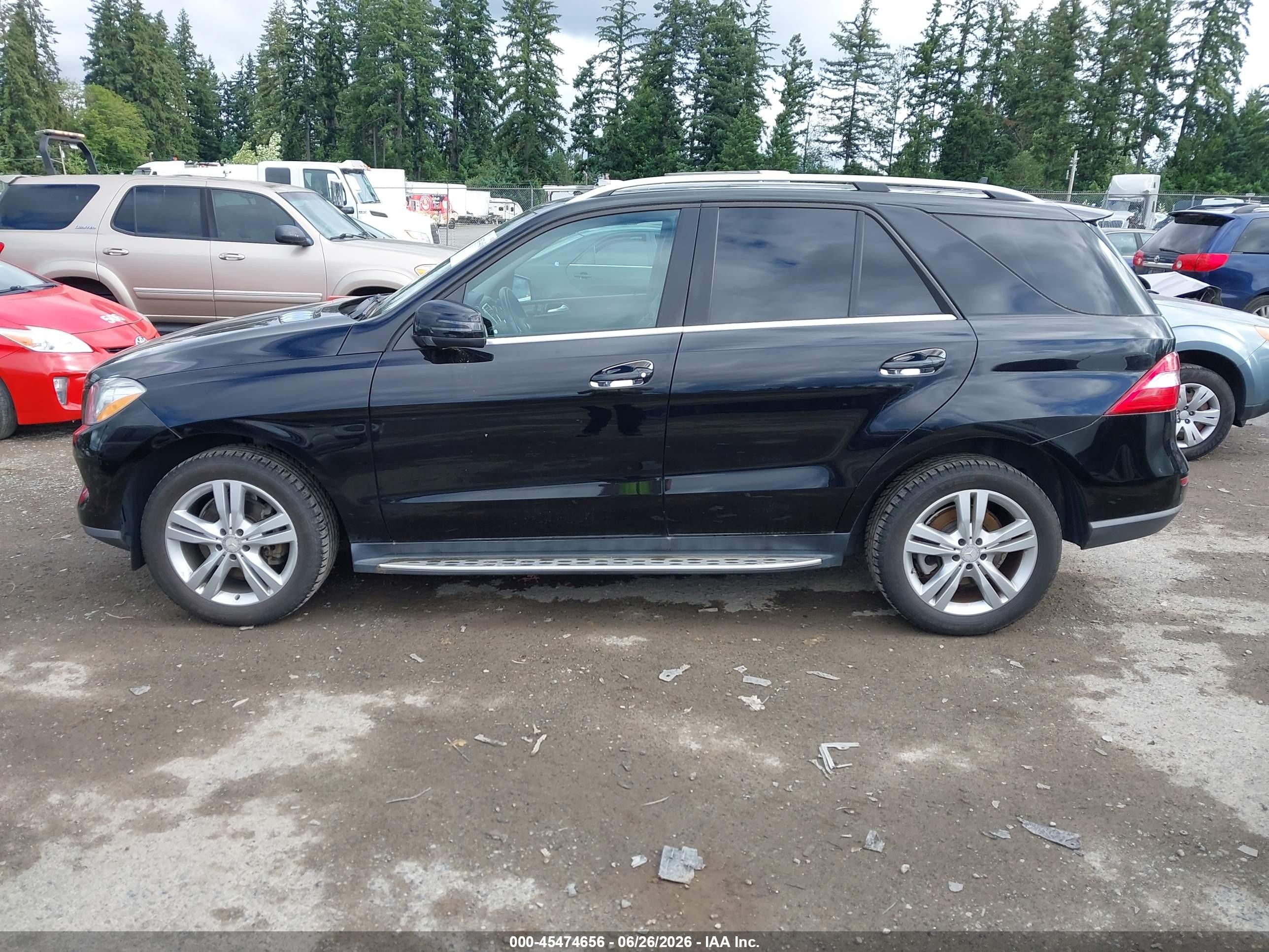 2013 Mercedes-benz Ml 350 4matic Black vin: 4JGDA5HB3DA197663