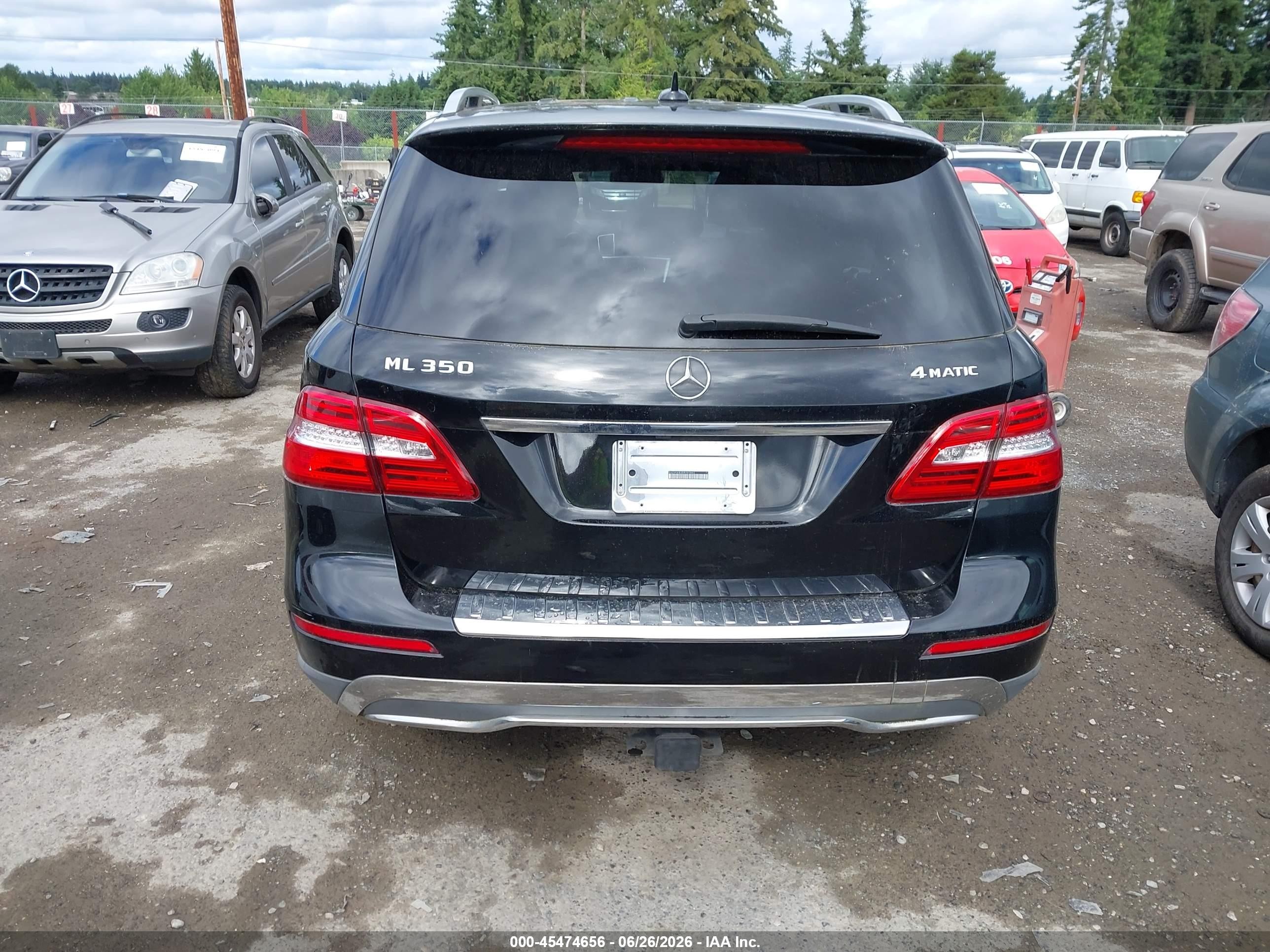 2013 Mercedes-benz Ml 350 4matic Black vin: 4JGDA5HB3DA197663
