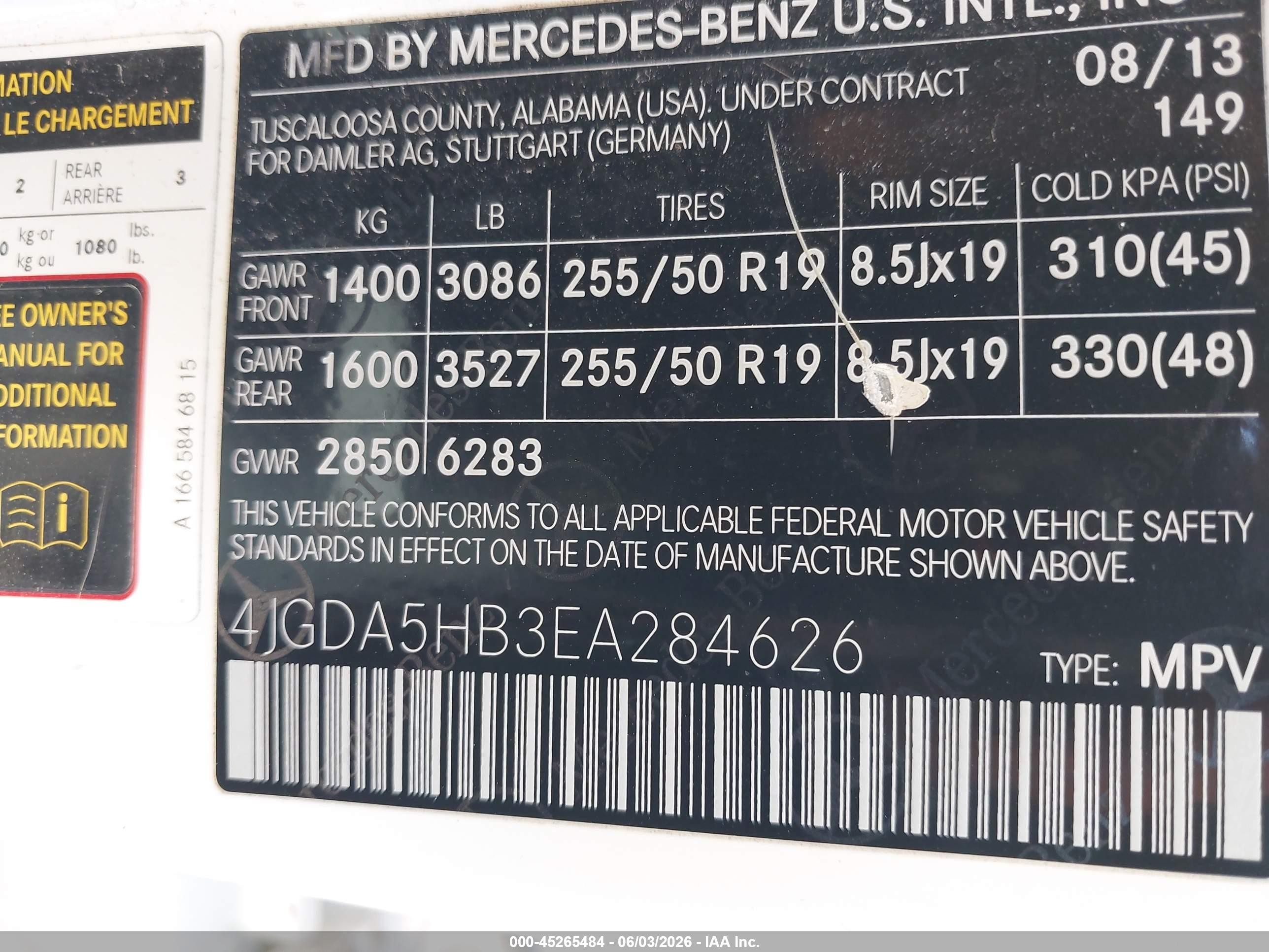 2014 Mercedes-benz Ml 350 4matic Белый vin: 4JGDA5HB3EA284626