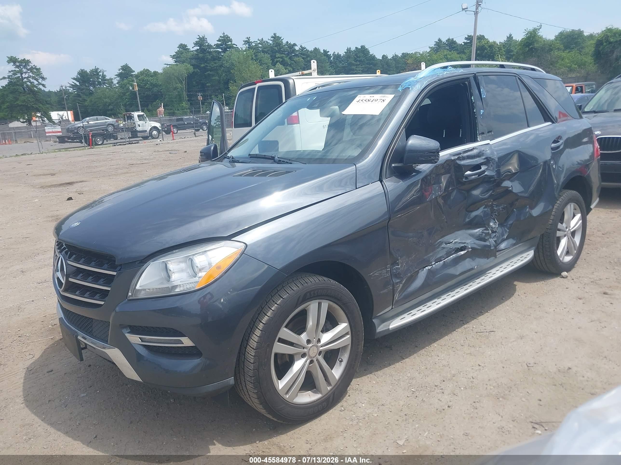 2014 Mercedes-benz Ml 350 4matic Gray vin: 4JGDA5HB3EA338863