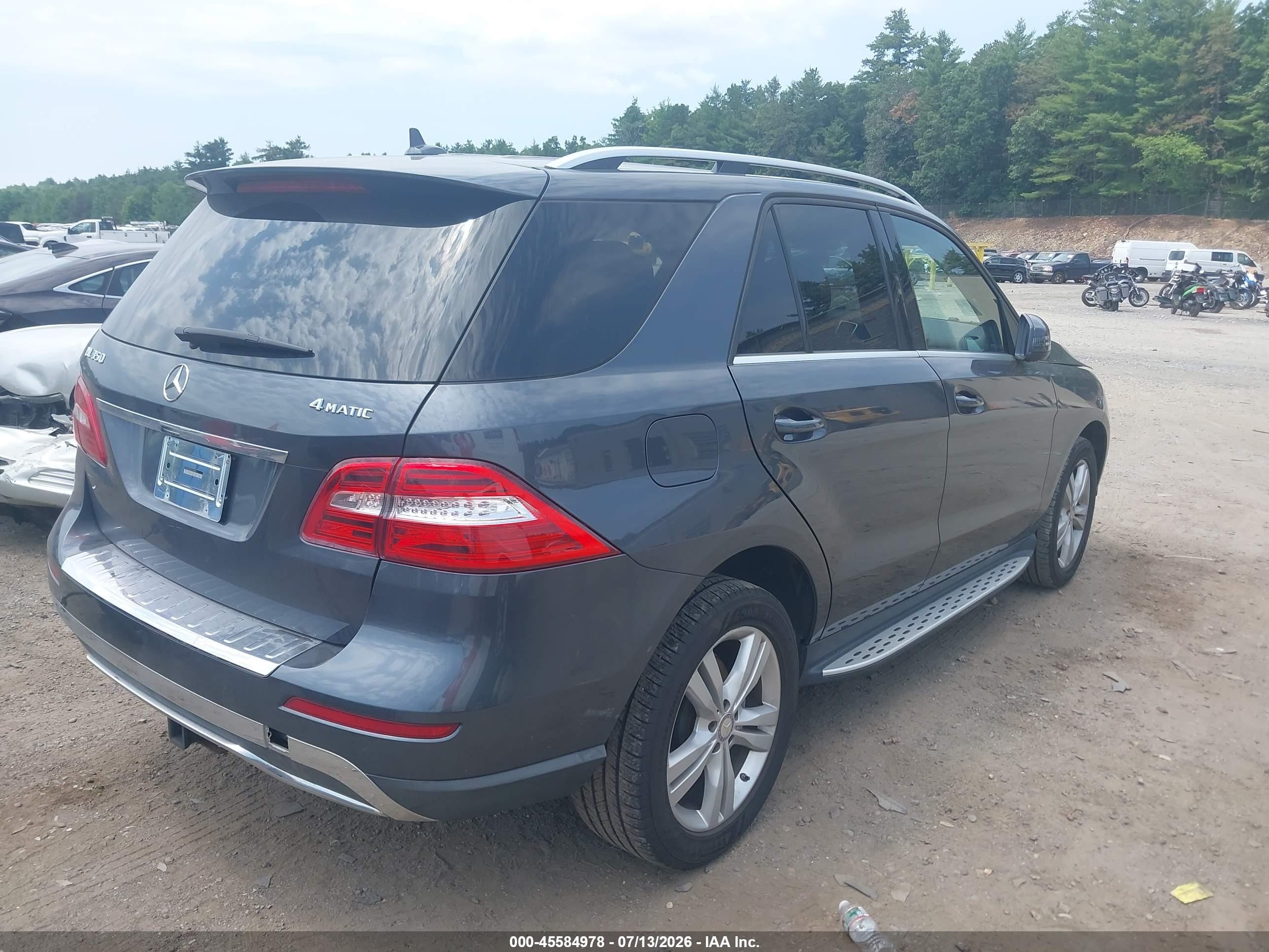 2014 Mercedes-benz Ml 350 4matic Gray vin: 4JGDA5HB3EA338863