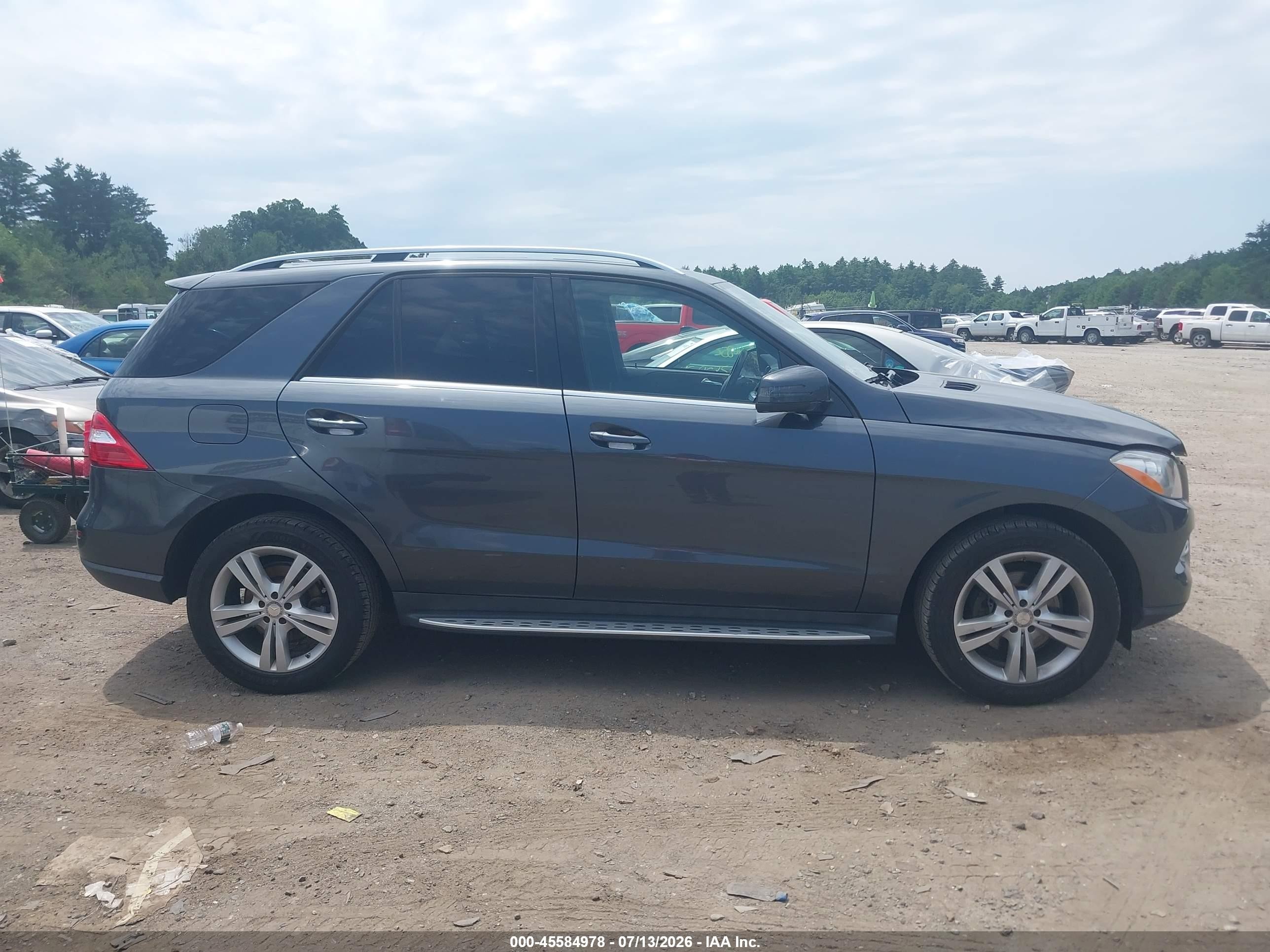2014 Mercedes-benz Ml 350 4matic Gray vin: 4JGDA5HB3EA338863