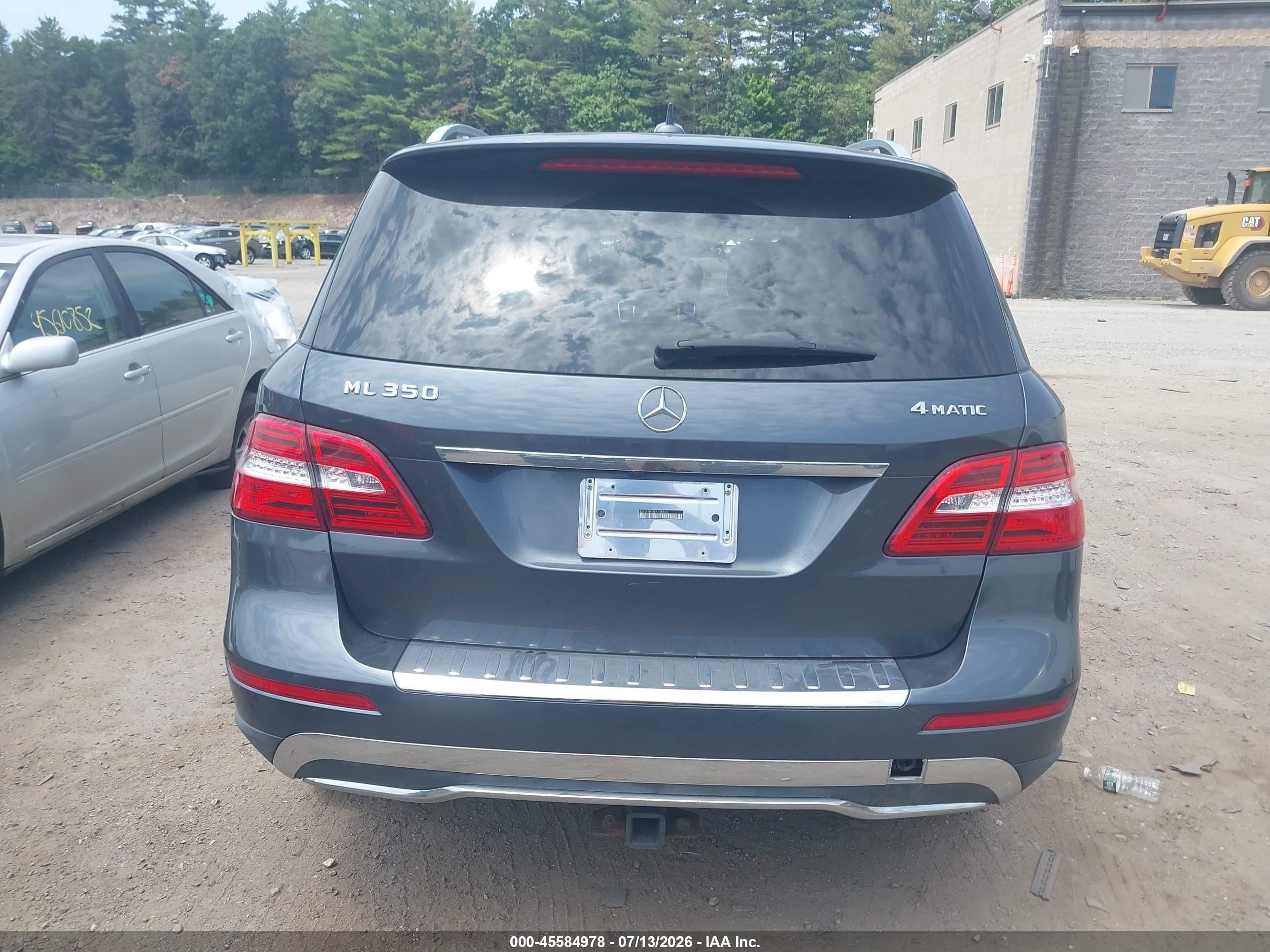 2014 Mercedes-benz Ml 350 4matic Gray vin: 4JGDA5HB3EA338863