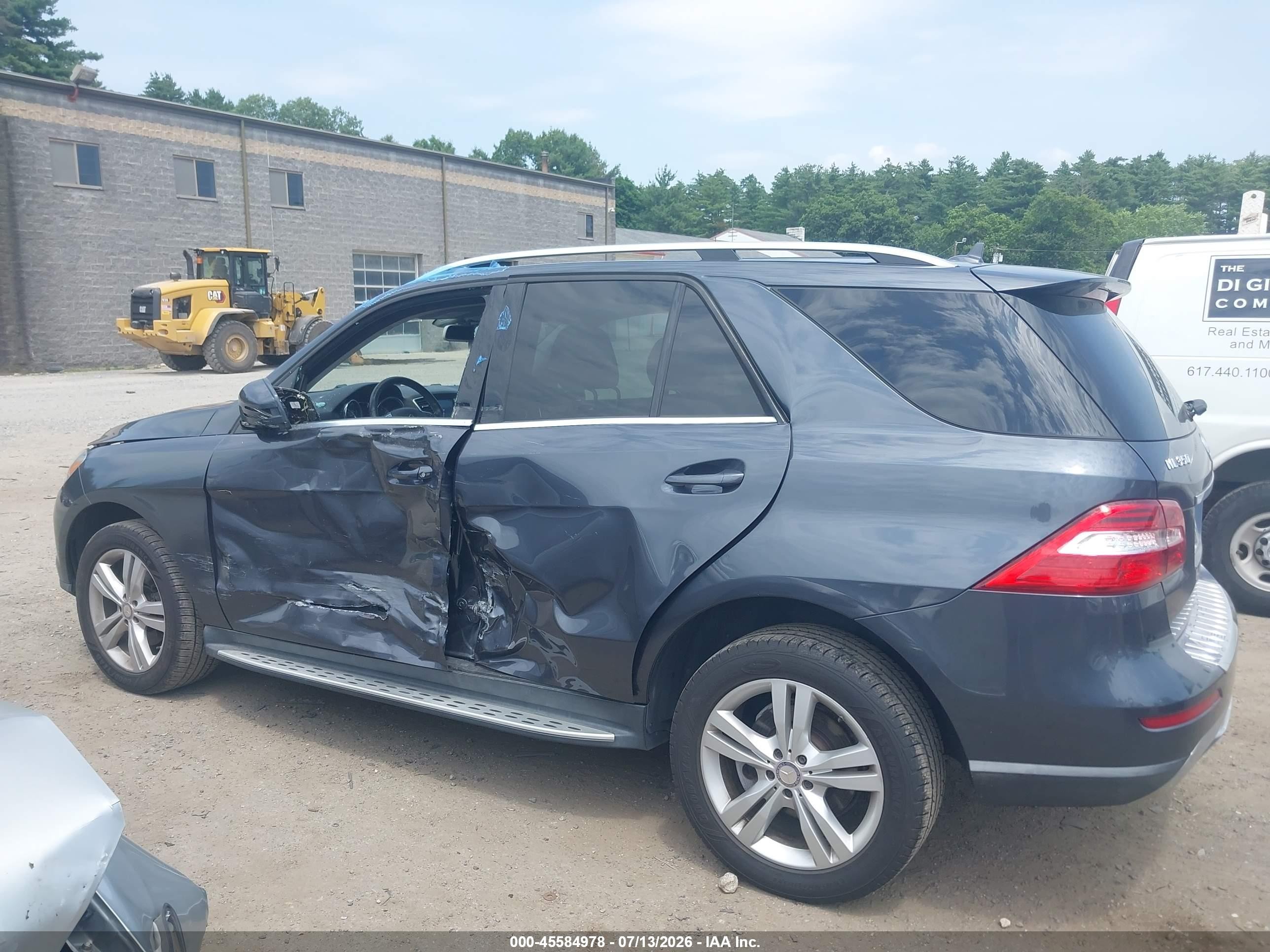2014 Mercedes-benz Ml 350 4matic Gray vin: 4JGDA5HB3EA338863