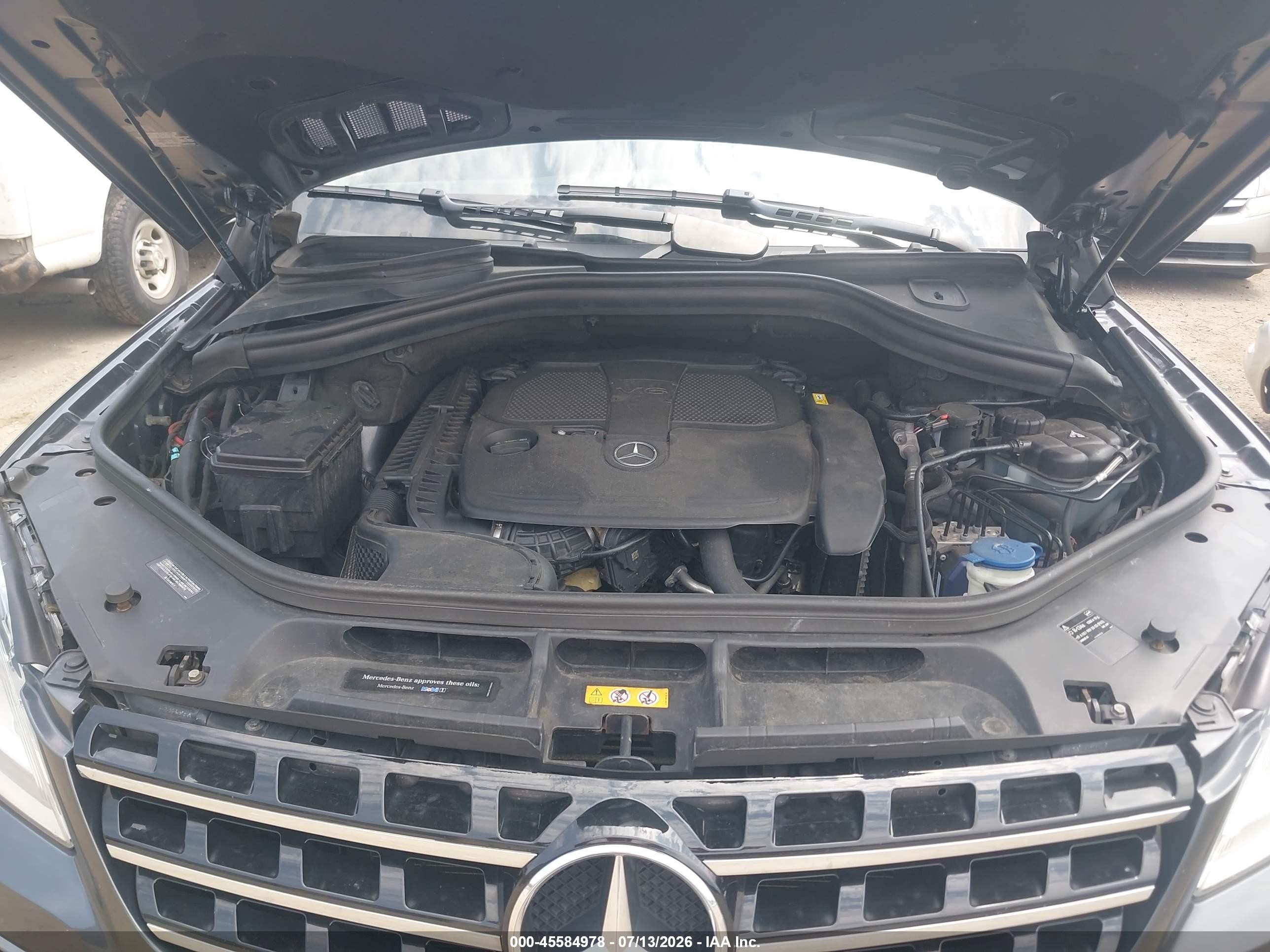 2014 Mercedes-benz Ml 350 4matic Gray vin: 4JGDA5HB3EA338863
