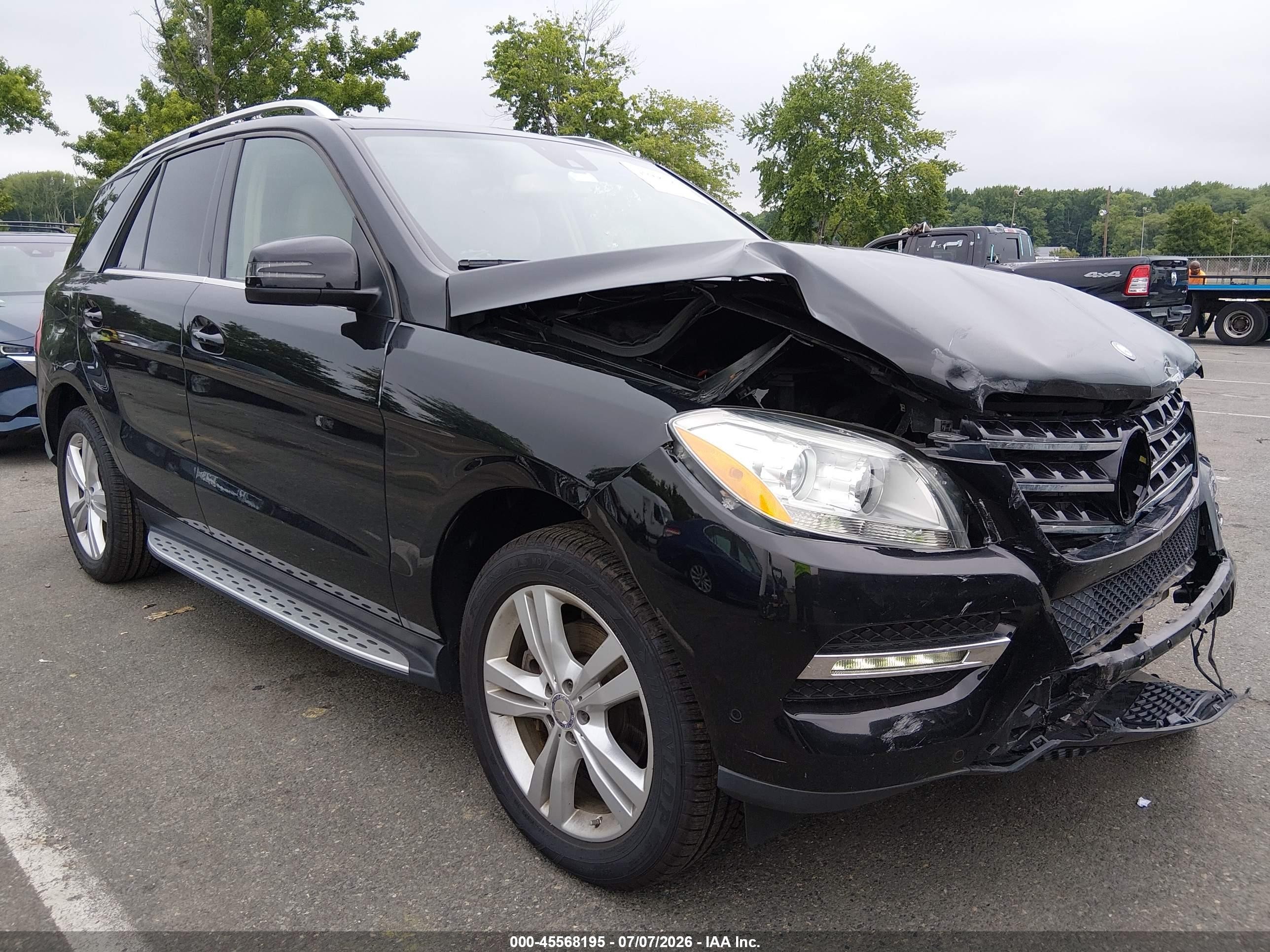 2014 Mercedes-benz Ml 350 4matic Black vin: 4JGDA5HB3EA361687