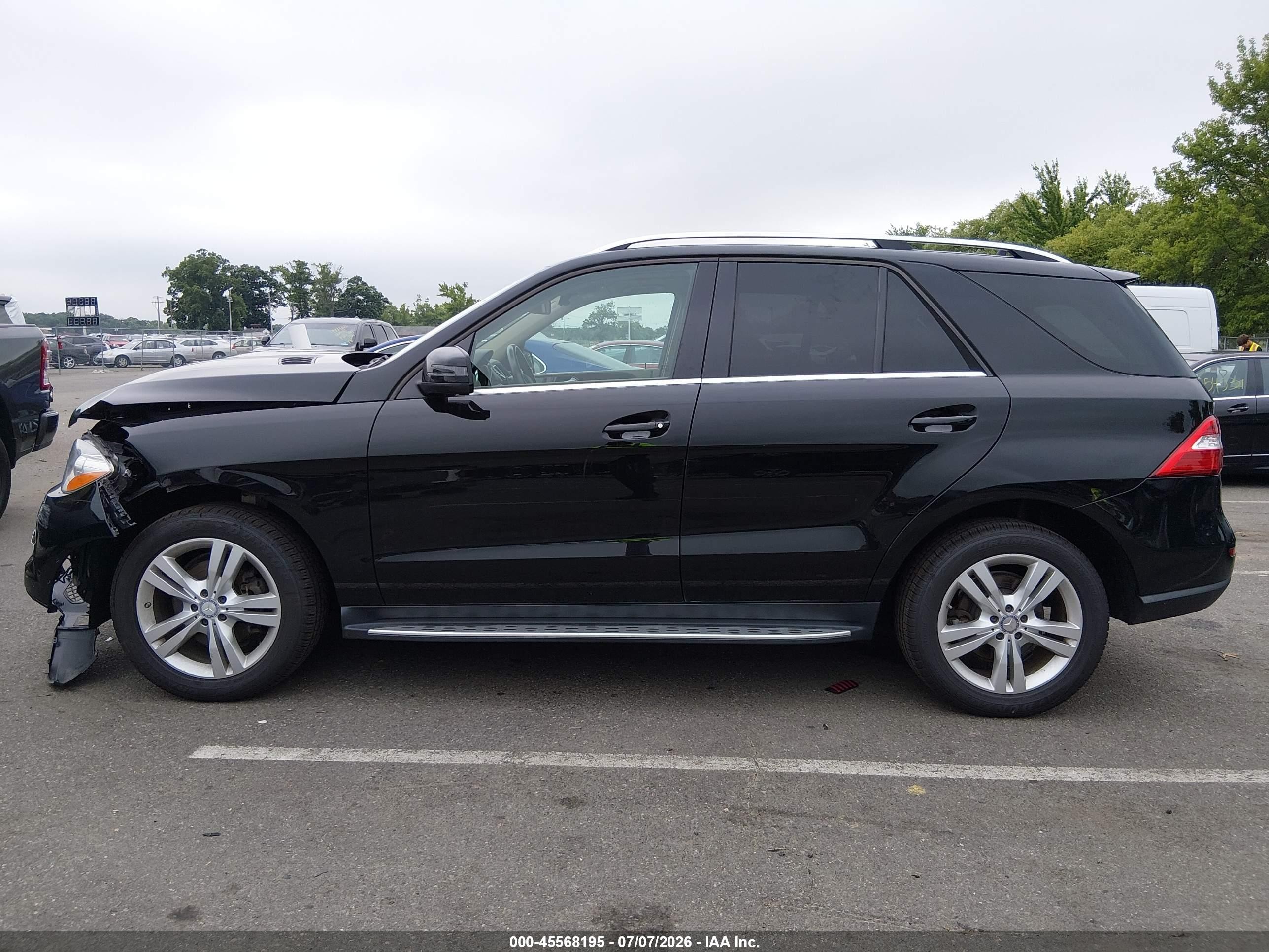 2014 Mercedes-benz Ml 350 4matic Black vin: 4JGDA5HB3EA361687