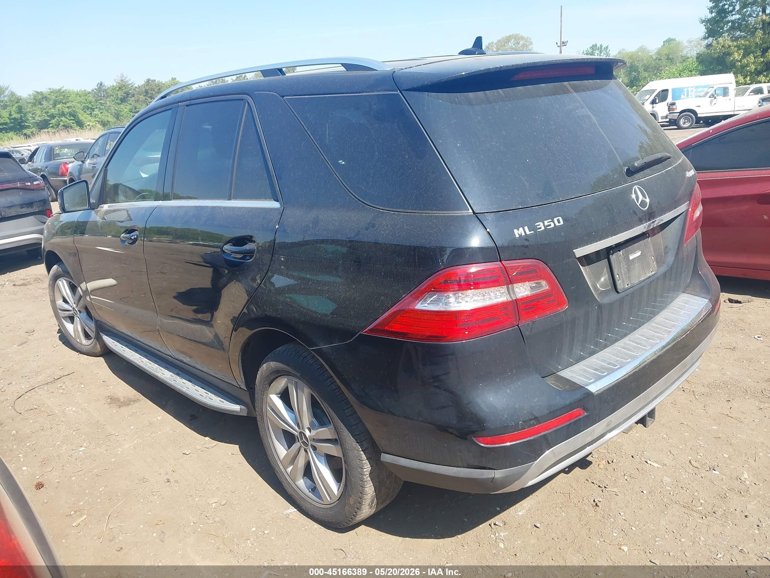 2014 Mercedes-benz Ml 350 4matic Black vin: 4JGDA5HB3EA363231