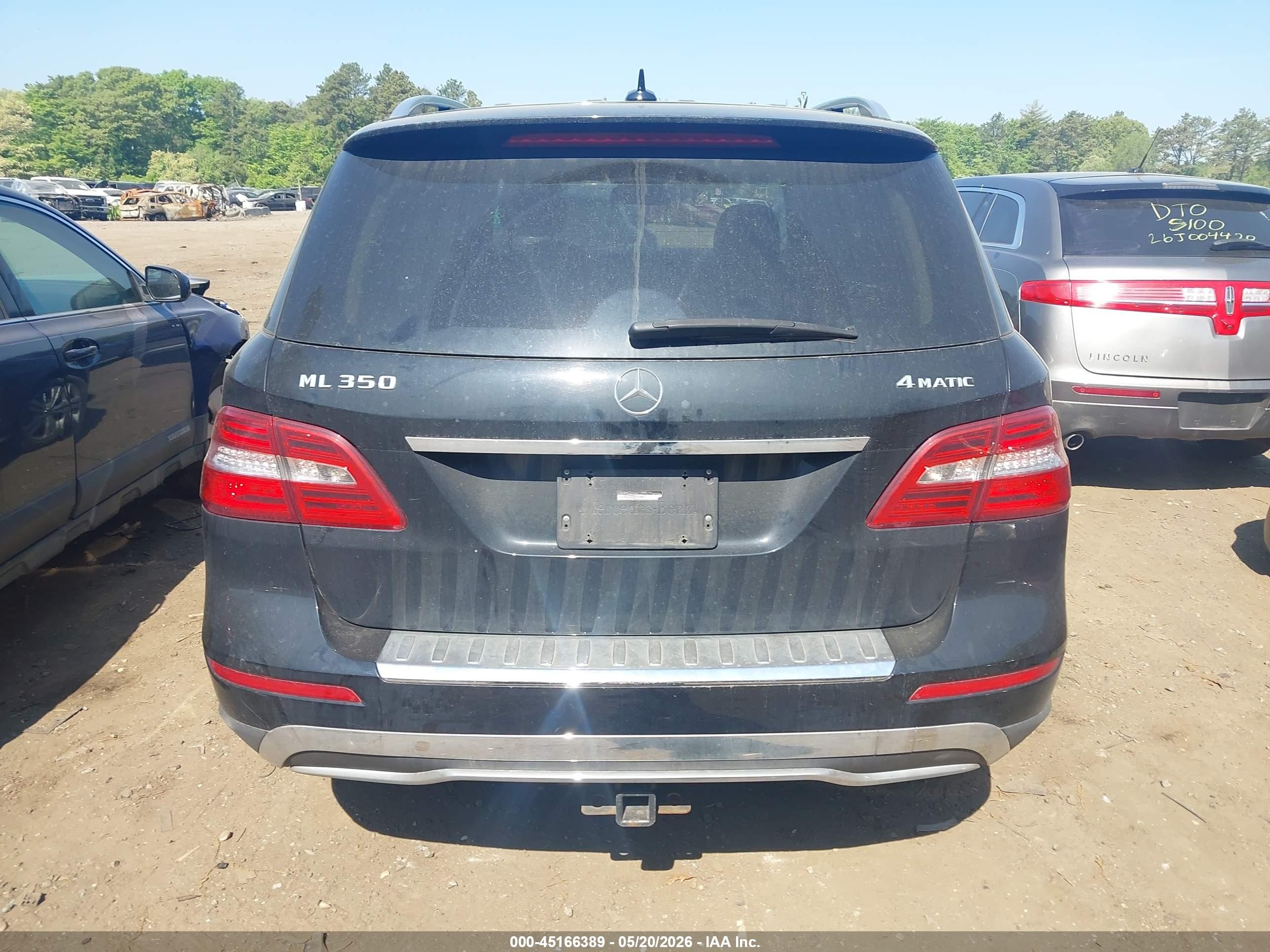 2014 Mercedes-benz Ml 350 4matic Black vin: 4JGDA5HB3EA363231