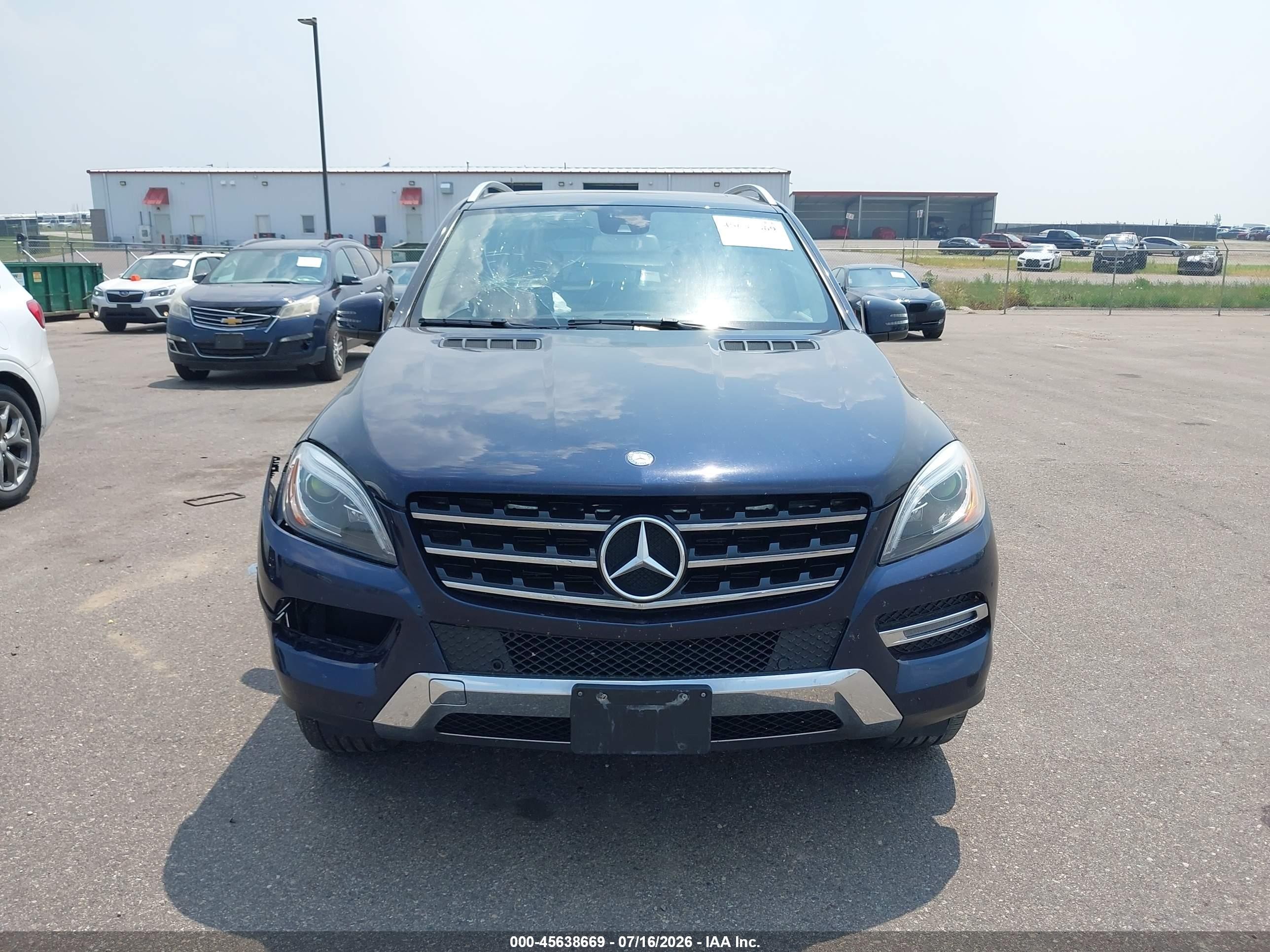 2014 Mercedes-benz Ml 350 4matic Blue vin: 4JGDA5HB3EA405428