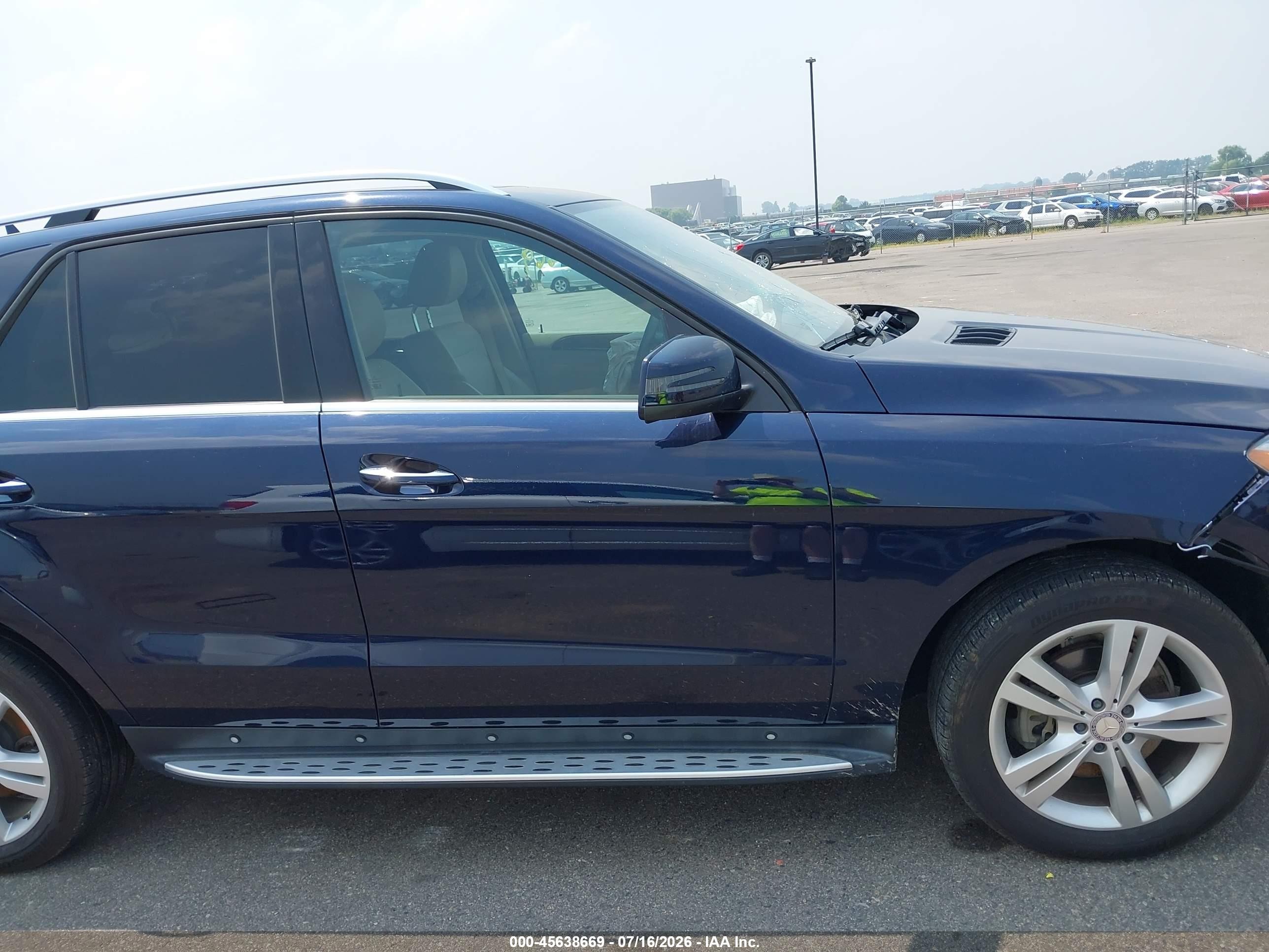 2014 Mercedes-benz Ml 350 4matic Blue vin: 4JGDA5HB3EA405428