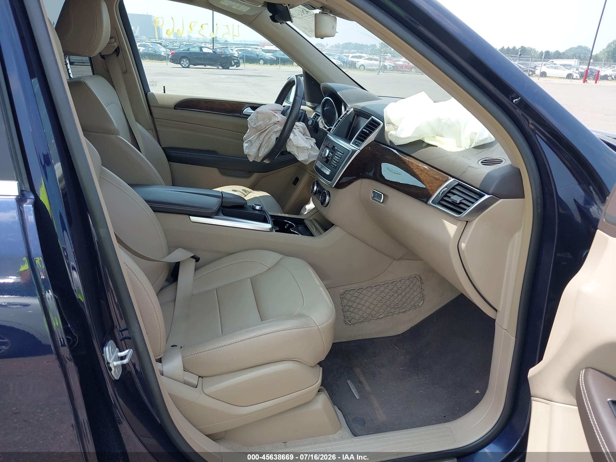2014 Mercedes-benz Ml 350 4matic Blue vin: 4JGDA5HB3EA405428