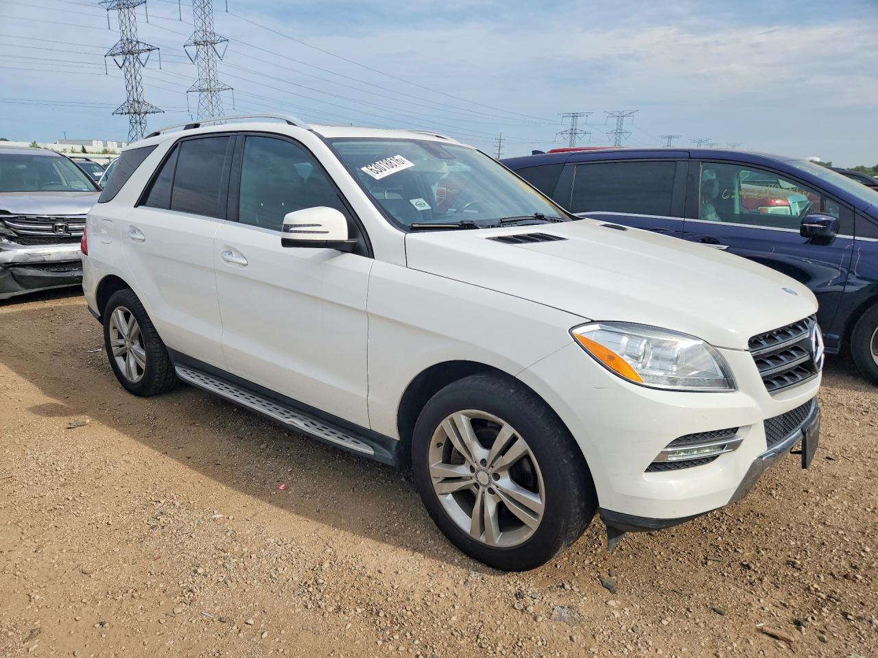 2014 Mercedes-benz Ml 350 4matic White vin: 4JGDA5HB3EA432693