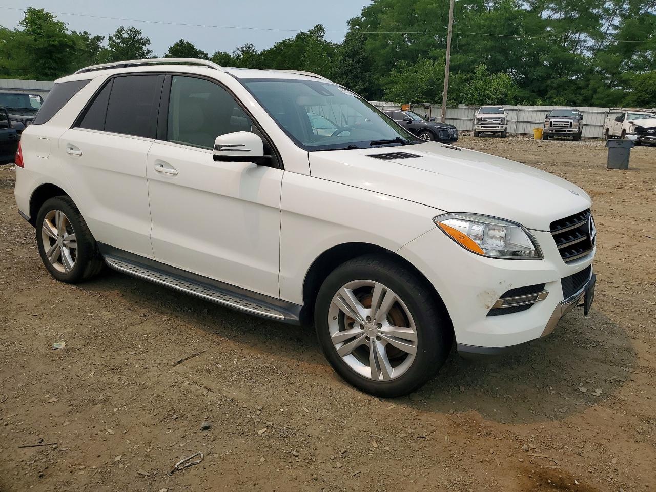 2015 Mercedes-benz Ml 350 4matic White vin: 4JGDA5HB3FA483175