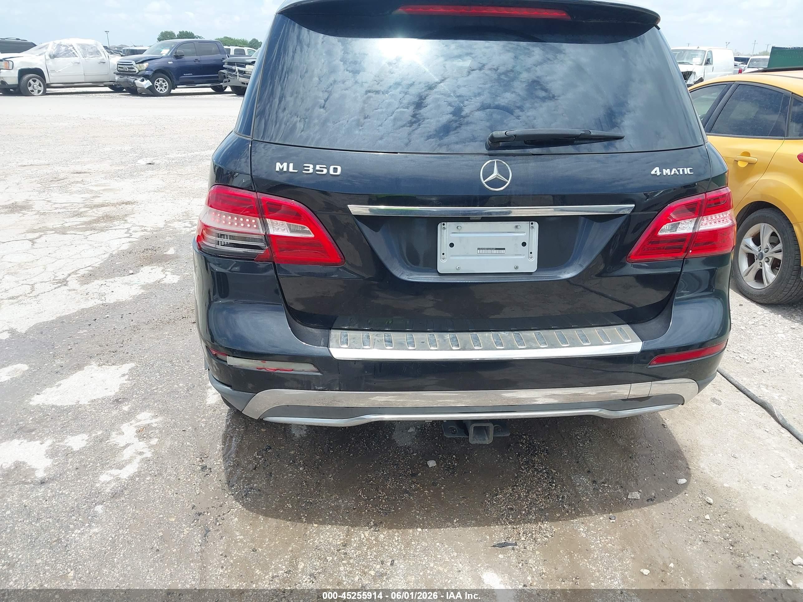 2015 Mercedes-benz Ml 350 4matic Black vin: 4JGDA5HB3FA490689