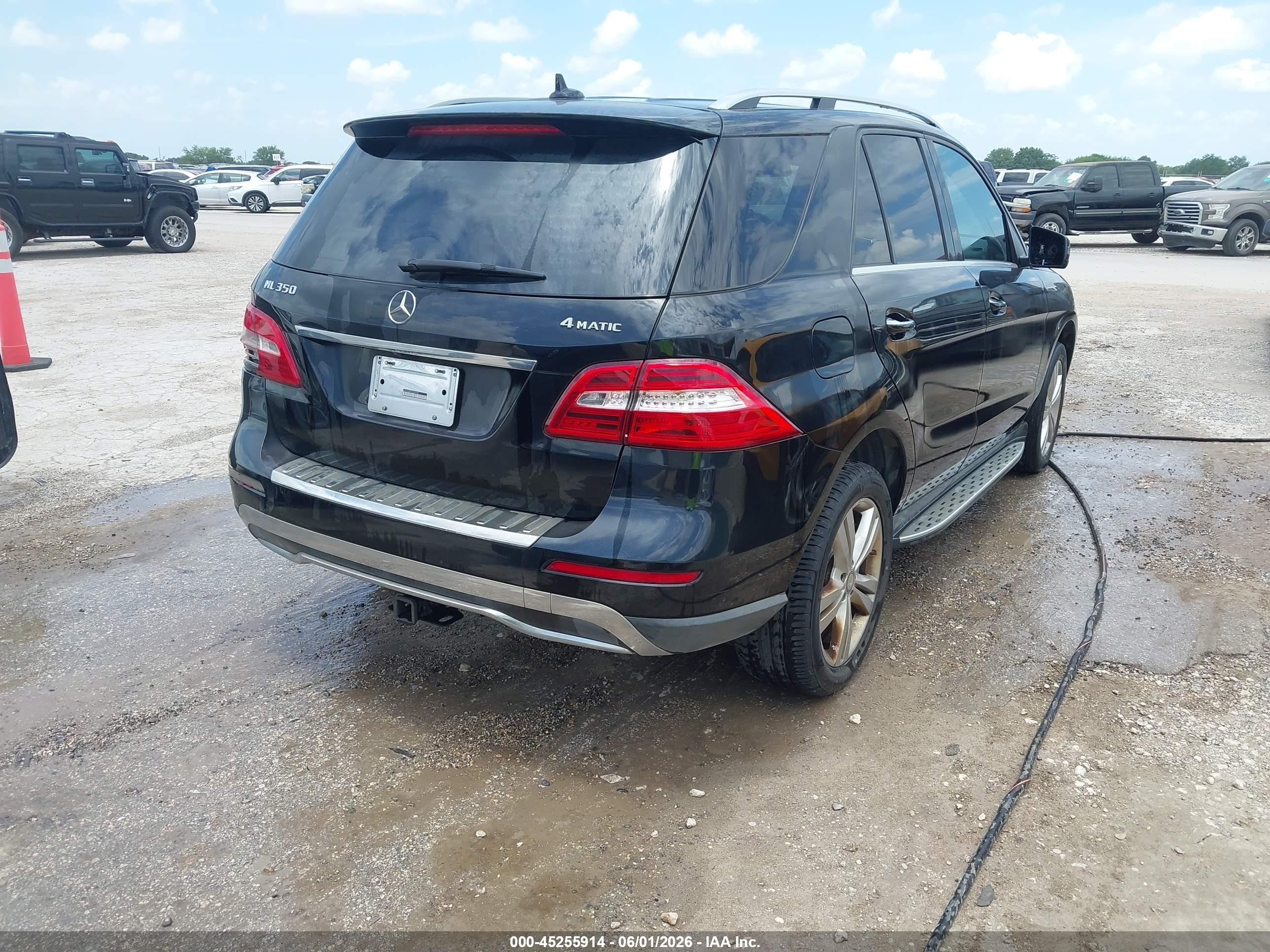 2015 Mercedes-benz Ml 350 4matic Black vin: 4JGDA5HB3FA490689