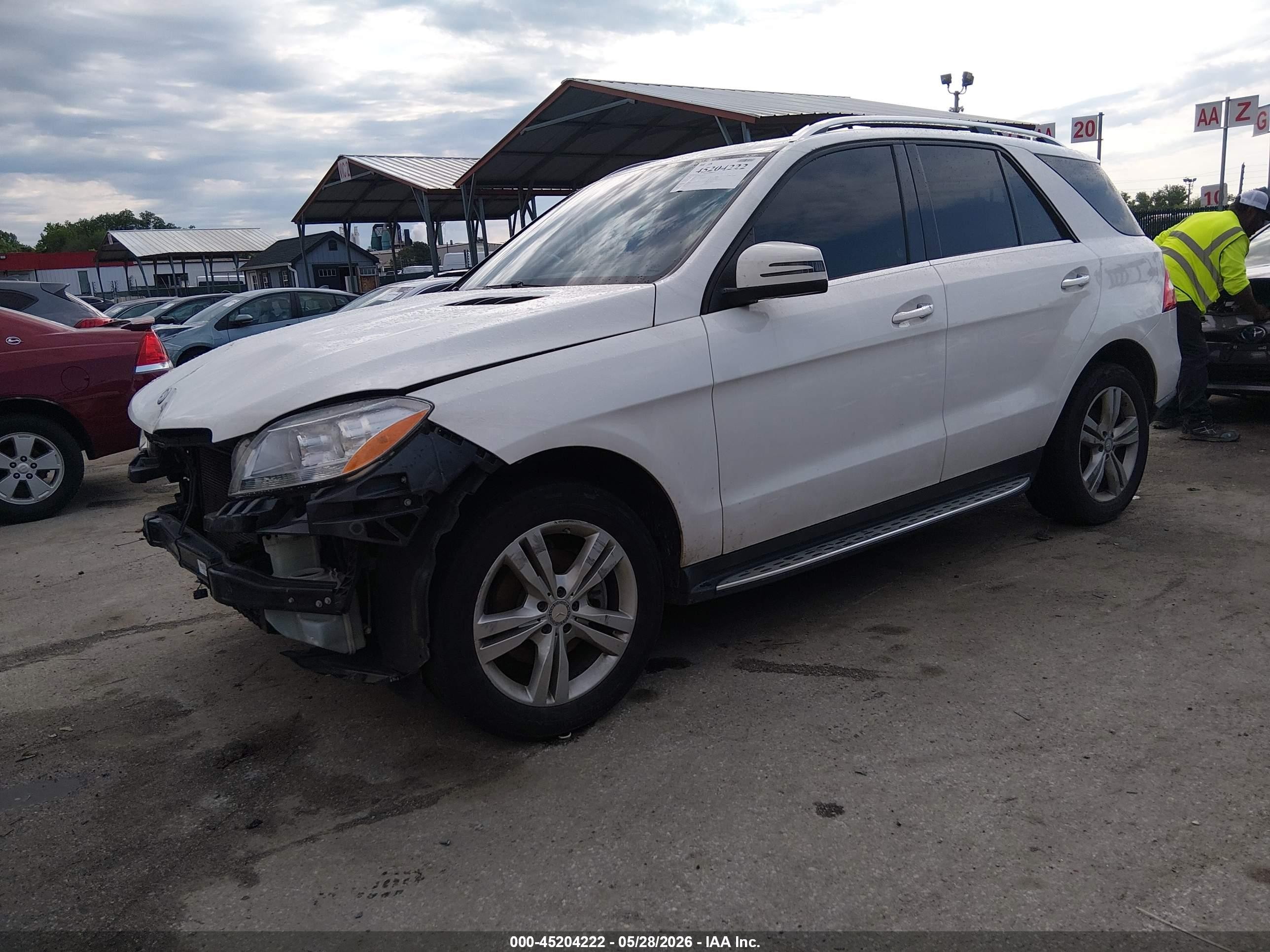 2015 Mercedes-benz Ml 350 4matic White vin: 4JGDA5HB3FA497643