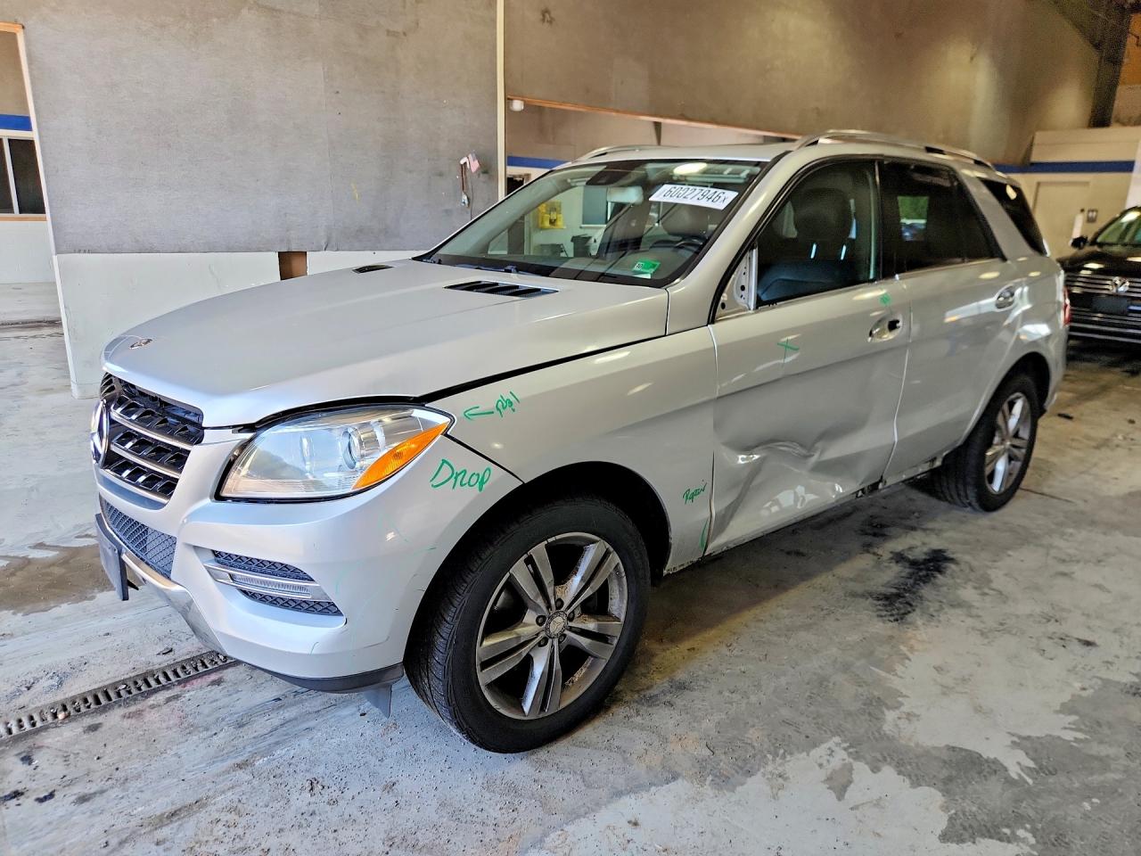 2015 Mercedes-benz Ml 350 4matic Silver vin: 4JGDA5HB3FA539339