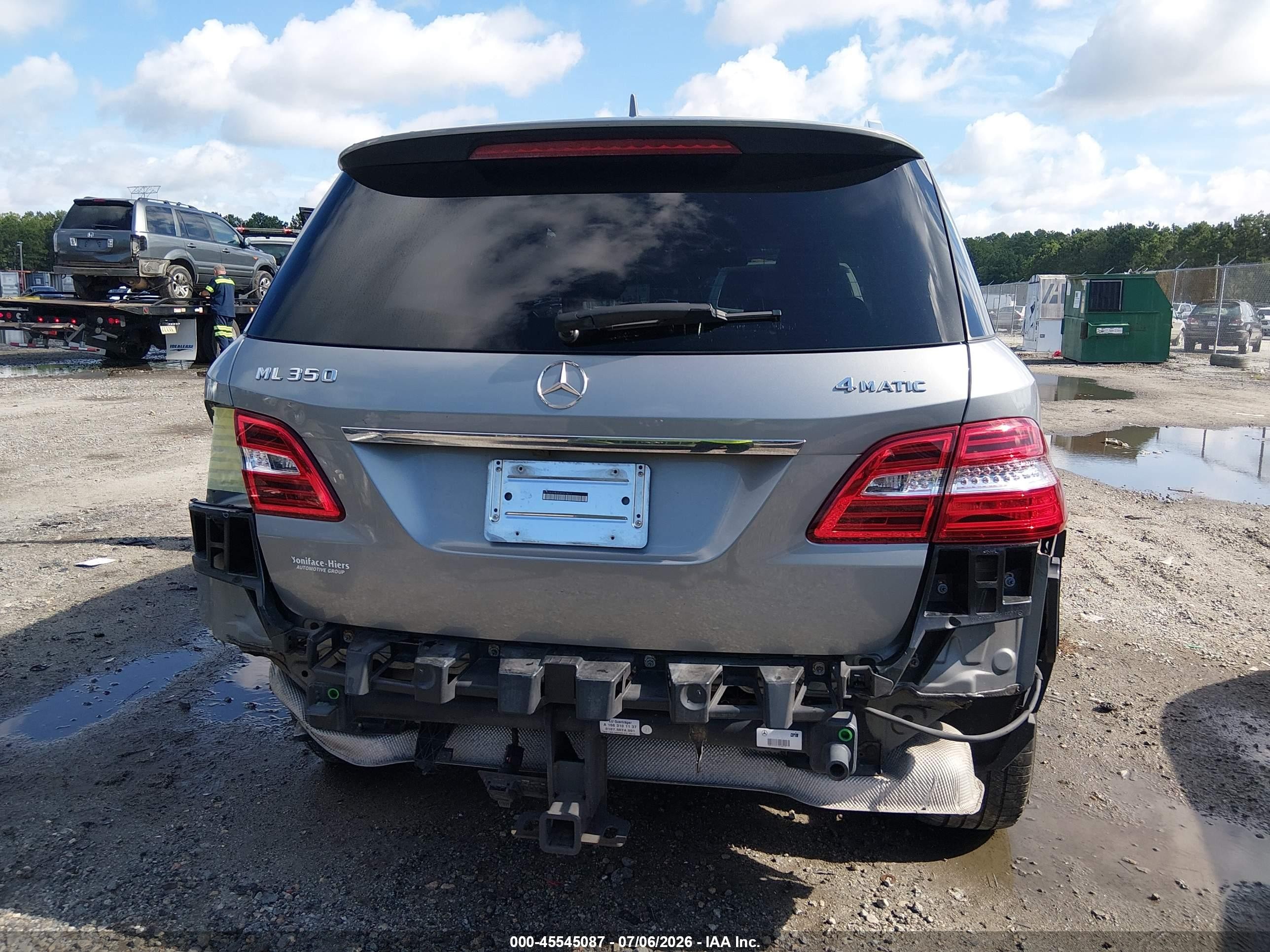 2015 Mercedes-benz Ml 350 4matic Gray vin: 4JGDA5HB3FA561471