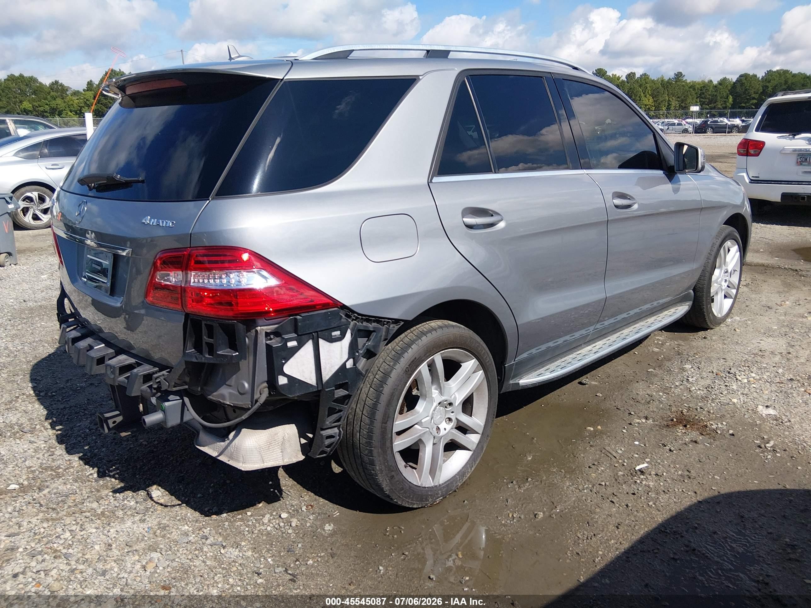 2015 Mercedes-benz Ml 350 4matic Gray vin: 4JGDA5HB3FA561471