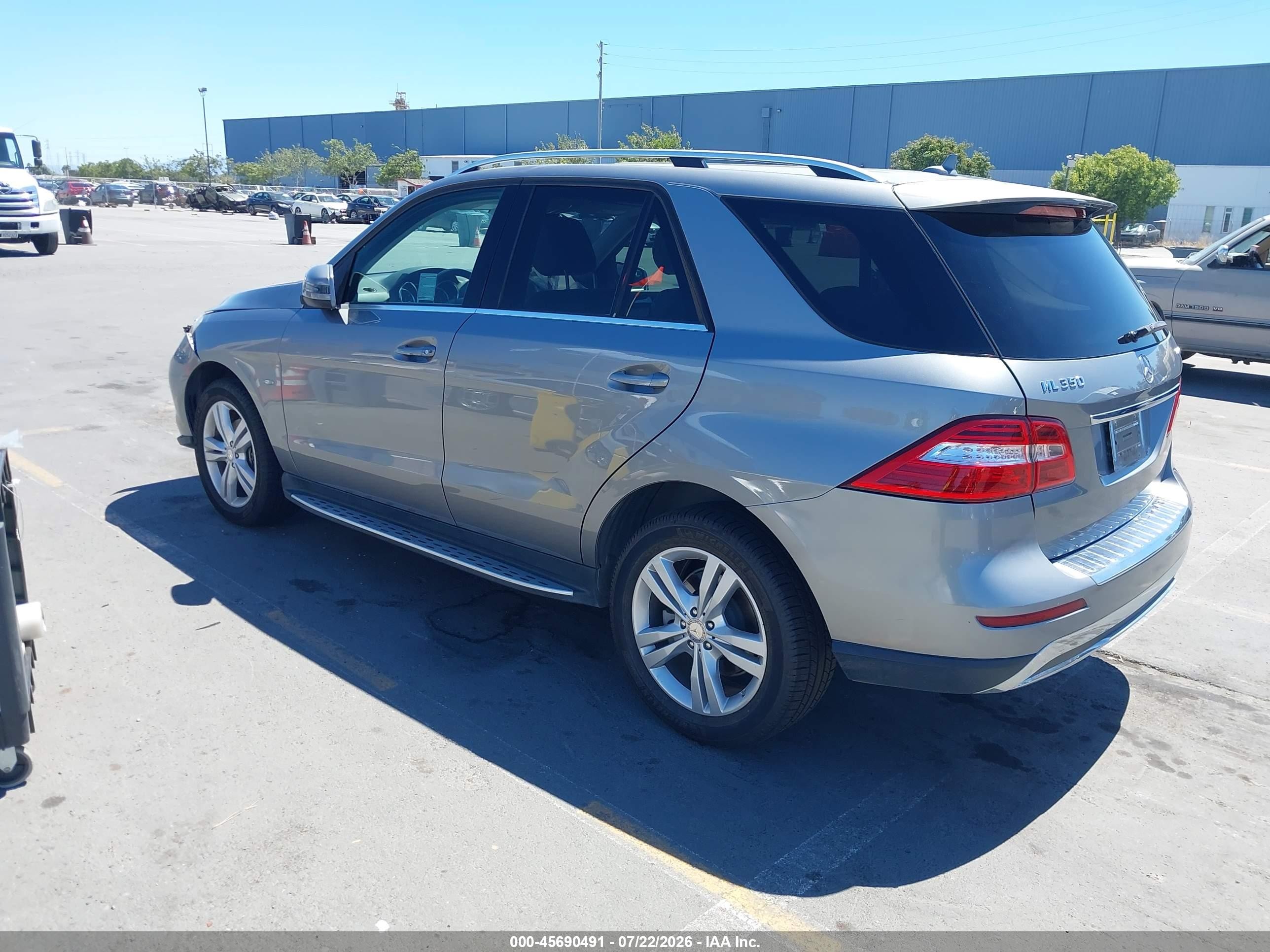 2012 Mercedes-benz Ml 350 4matic Gray vin: 4JGDA5HB4CA002555