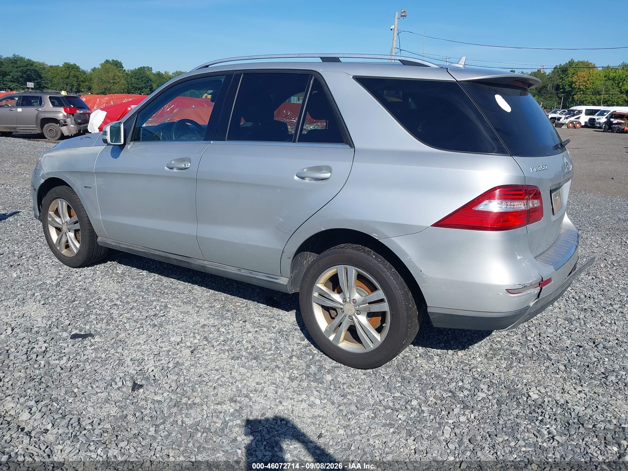 2012 Mercedes-benz Ml 350 4matic Silver vin: 4JGDA5HB4CA004211