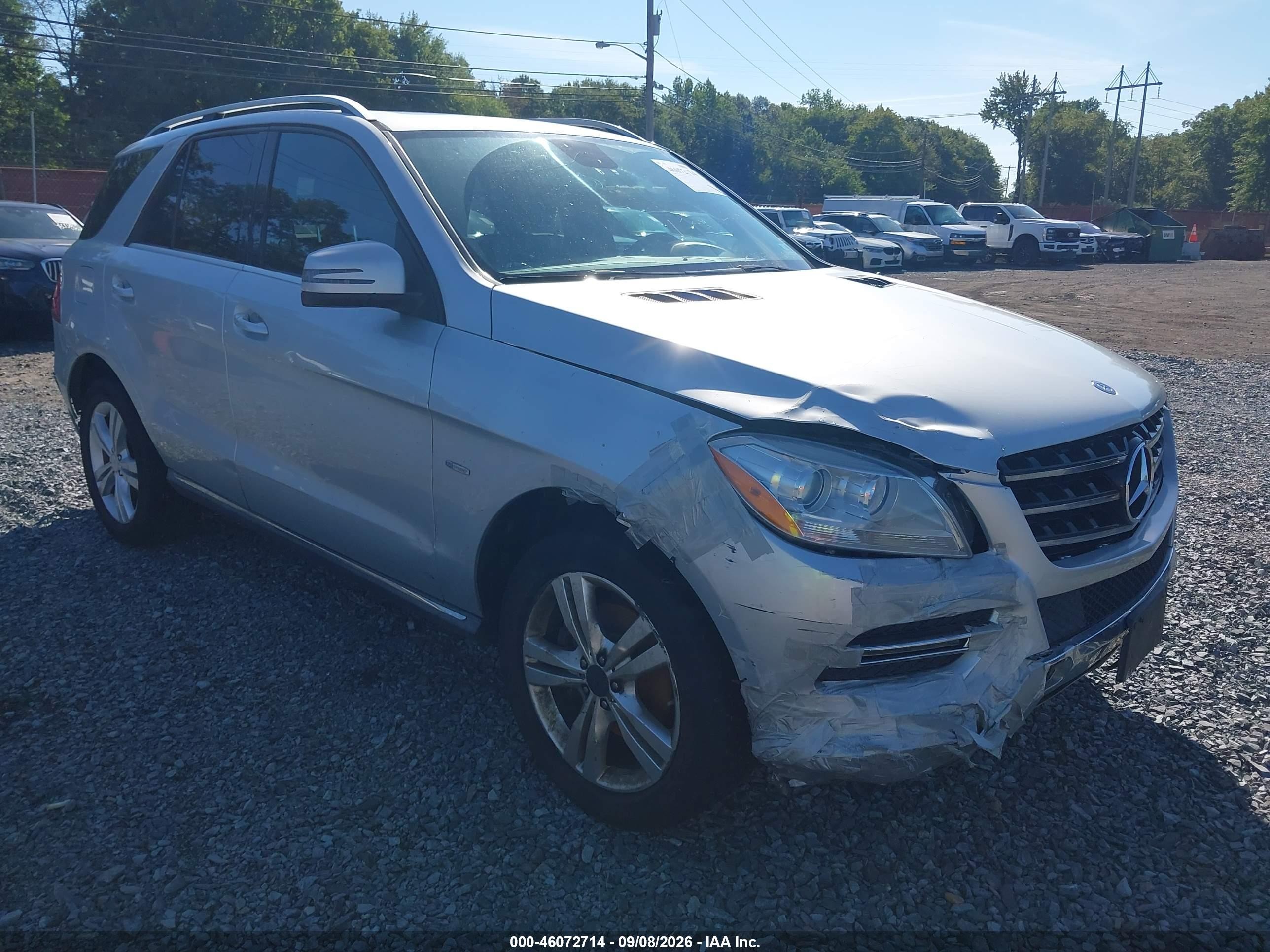 2012 Mercedes-benz Ml 350 4matic Silver vin: 4JGDA5HB4CA004211